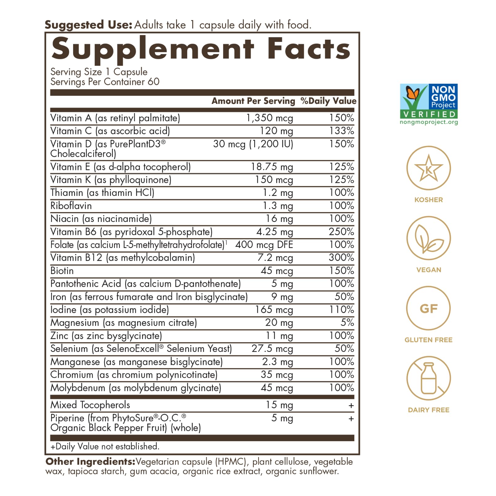 SOLGAR One a Day Women & Mens Bundle:Daily Women's Multi Whole Body Support, 60 Servings + Daily Men's Multivitamin Whole Body Support Supplement, 60 Servings SOLGAR uk supplements