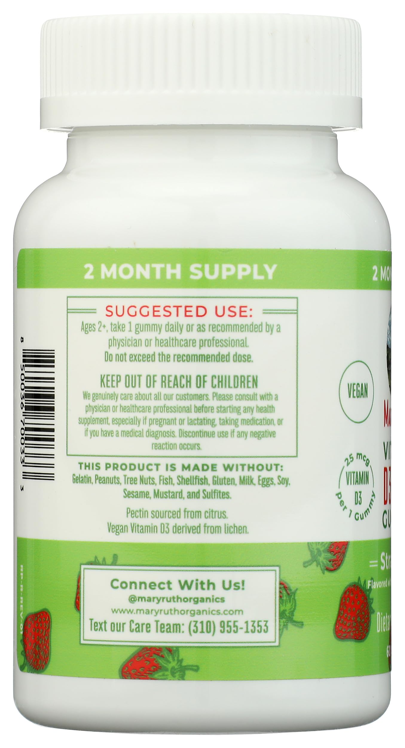 Mary Ruth's Vitamin D3 & B12 Gummies, 60 CT MARYRUTH'S uk supplements