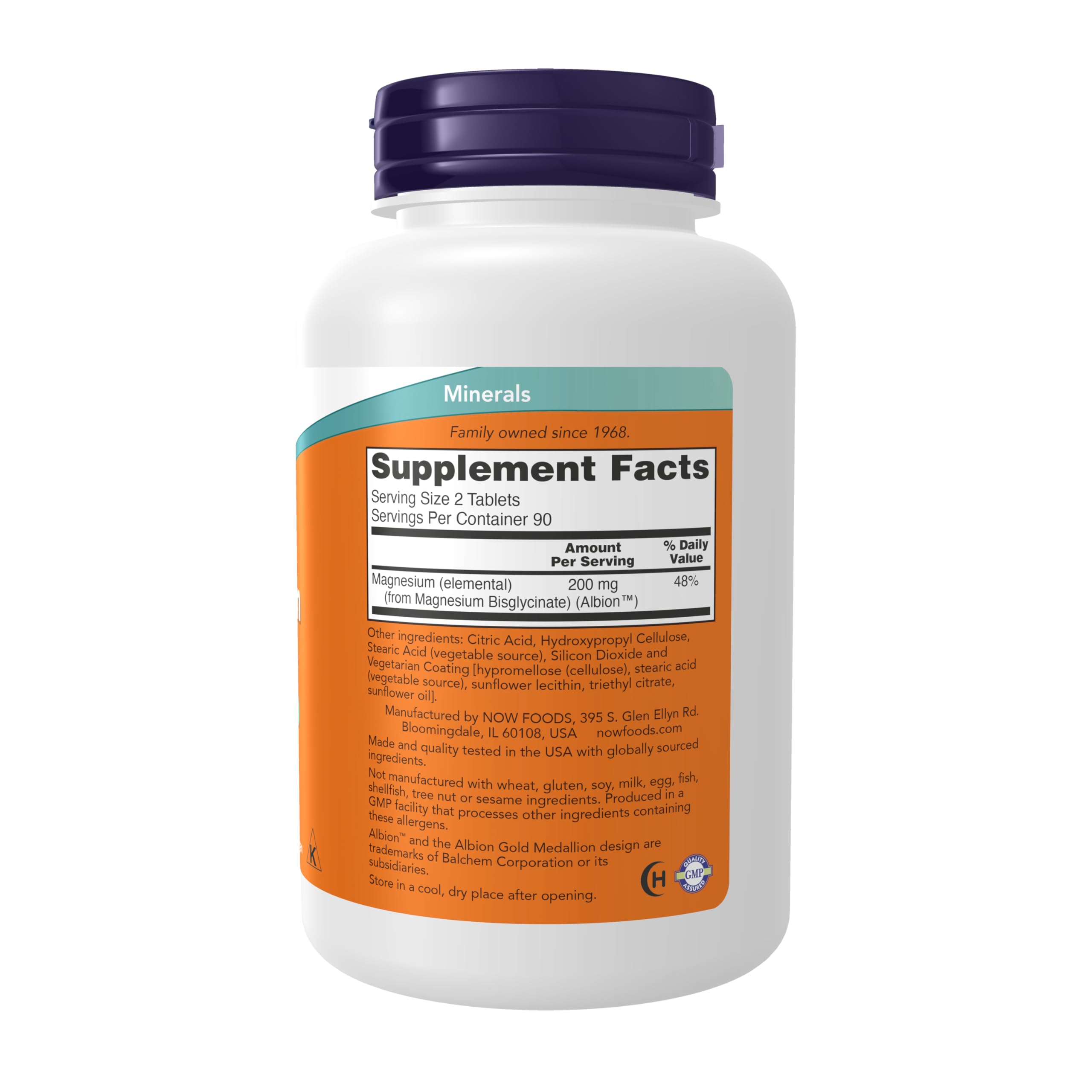 NOW Foods Supplements, Magnesium Glycinate 100 mg, Highly Absorbable Form, 180 Tablets NOW Foods uk supplements