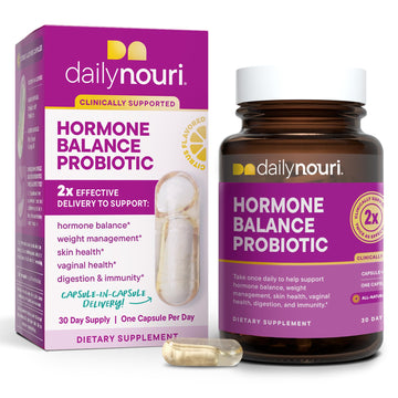 Daily Nouri Hormone Balance Probiotics for Women | Hormonal Balance Support | Vaginal pH + Gut Health | 7 Clinically Studied Strains + Omega | 30-Day Supply Daily Nouri uk supplements