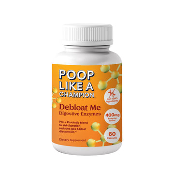 Poop Like a Champion Bloating Relief Digestive Enzymes, Probiotic Powered Capsules to Support Digestive Health and Gas Relief, 60 Capsules Poop Like a Champion uk supplements