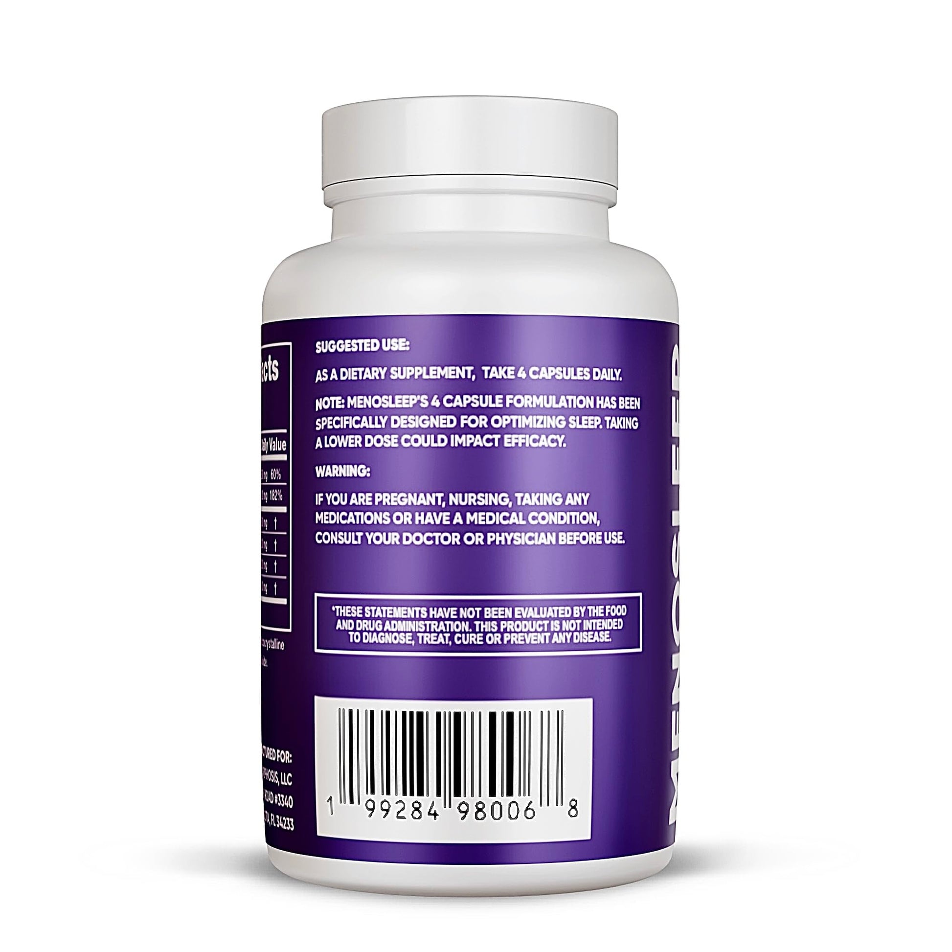 Meno Sleep Menopause Support Supplement: Clinically Proven Ingredients Improve Energy, Mood & Mental Clarity. Magnesium Glycinate, L-Theanine, Ashwagandha, Made in USA, Vegan, Hormone Free 120 Ct MenoMorphosis uk supplements