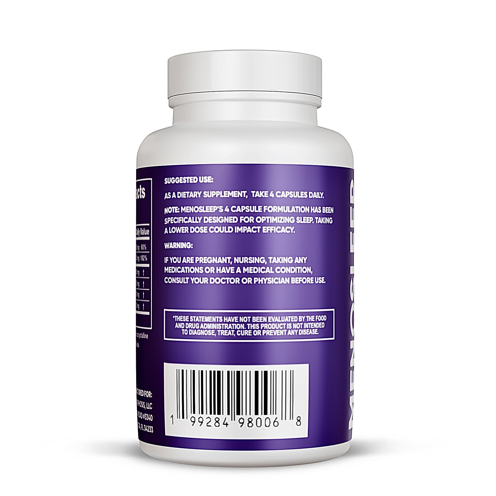 Meno Sleep Menopause Support Supplement: Clinically Proven Ingredients Improve Energy, Mood & Mental Clarity. Magnesium Glycinate, L-Theanine, Ashwagandha, Made in USA, Vegan, Hormone Free 120 Ct MenoMorphosis uk supplements