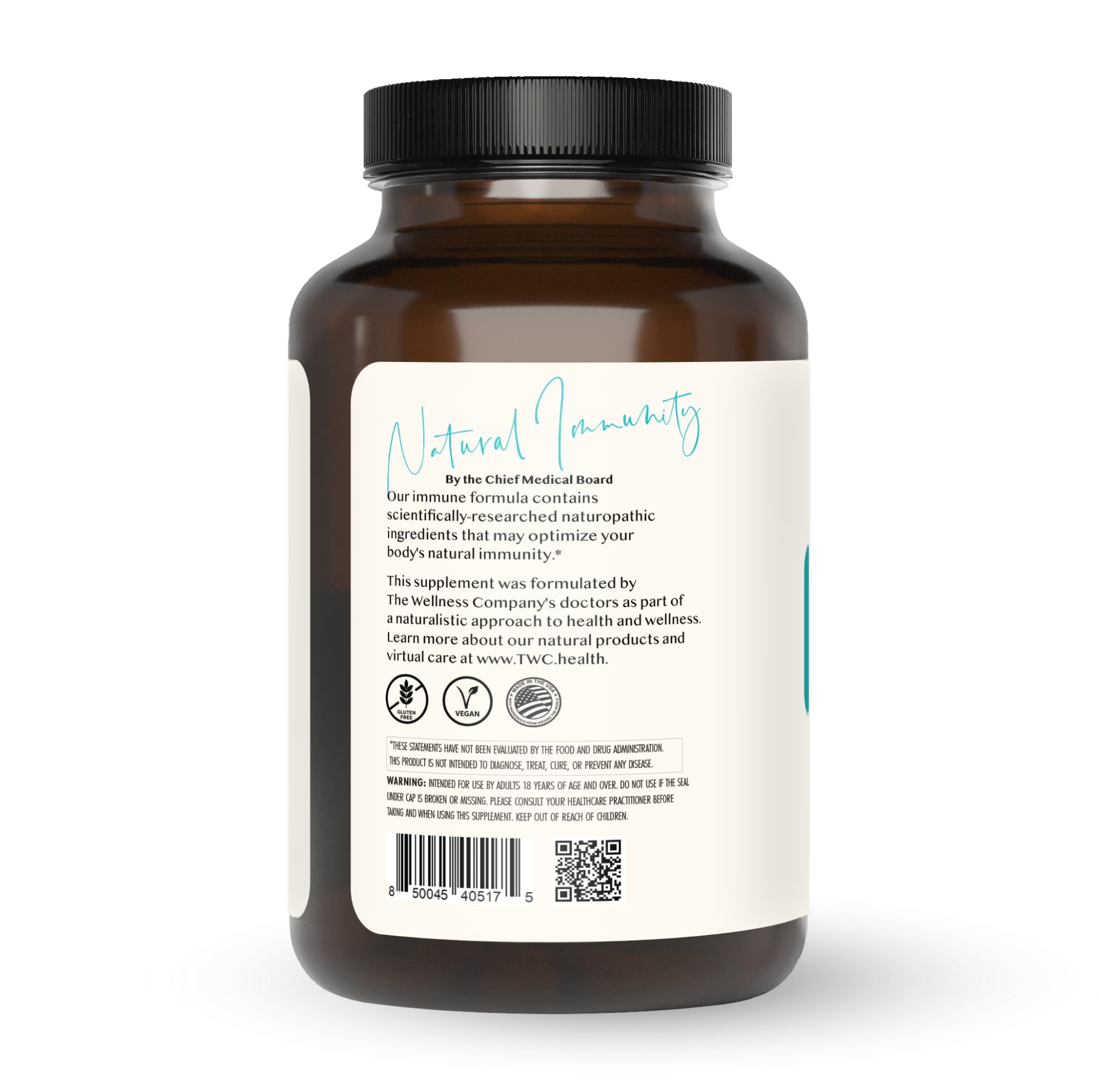 Natural Immunity - Botanical Immune Boost, Targeted Nutrients, T-Cell Support - Oregano, Reishi, Zinc, Vitamin C, Quercetin | 120 (2 Month Supply) The Wellness Company uk supplements
