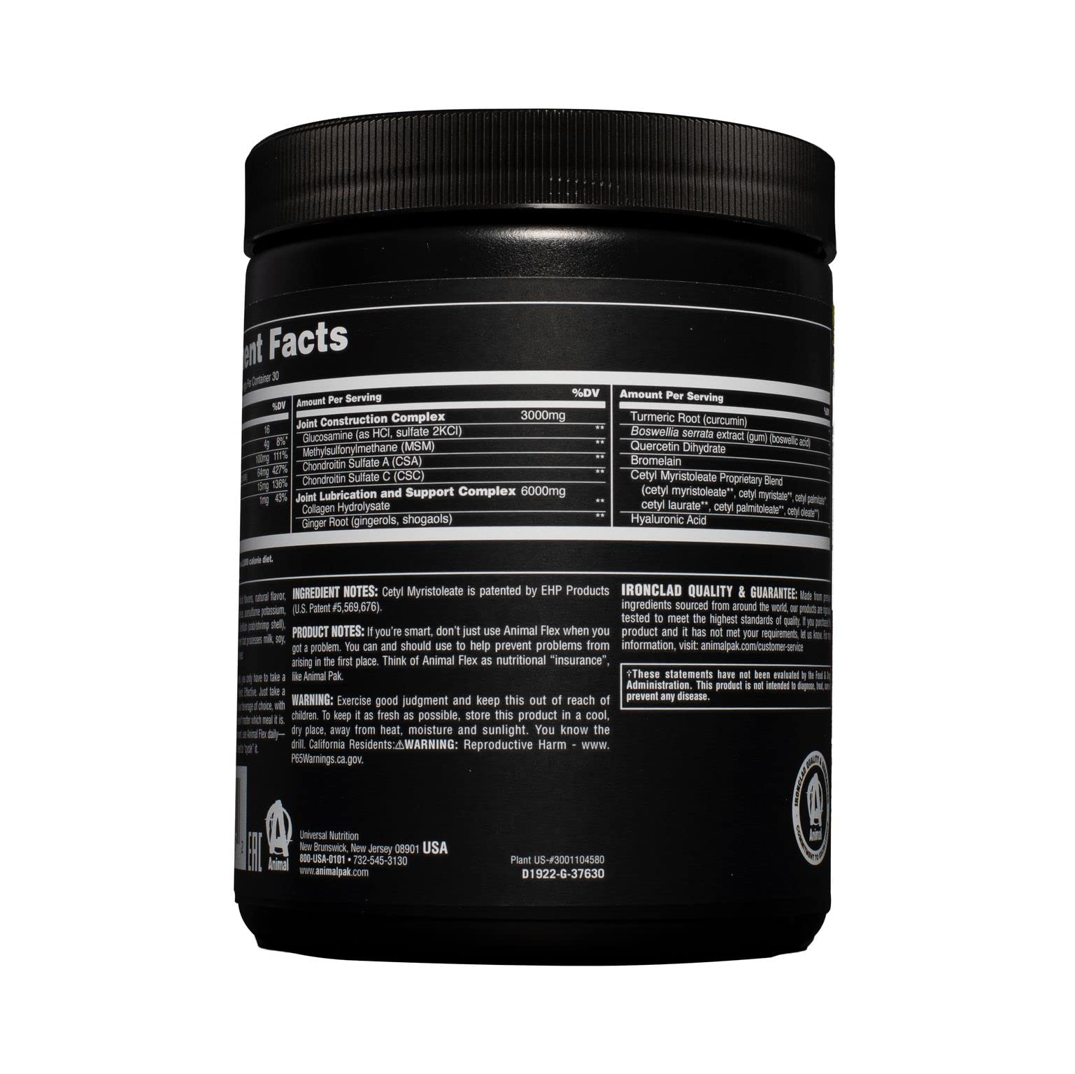 Animal Flex All-in-one Complete Joint Supplement, Turmeric Root Curcumin, Collagen Animal uk supplements