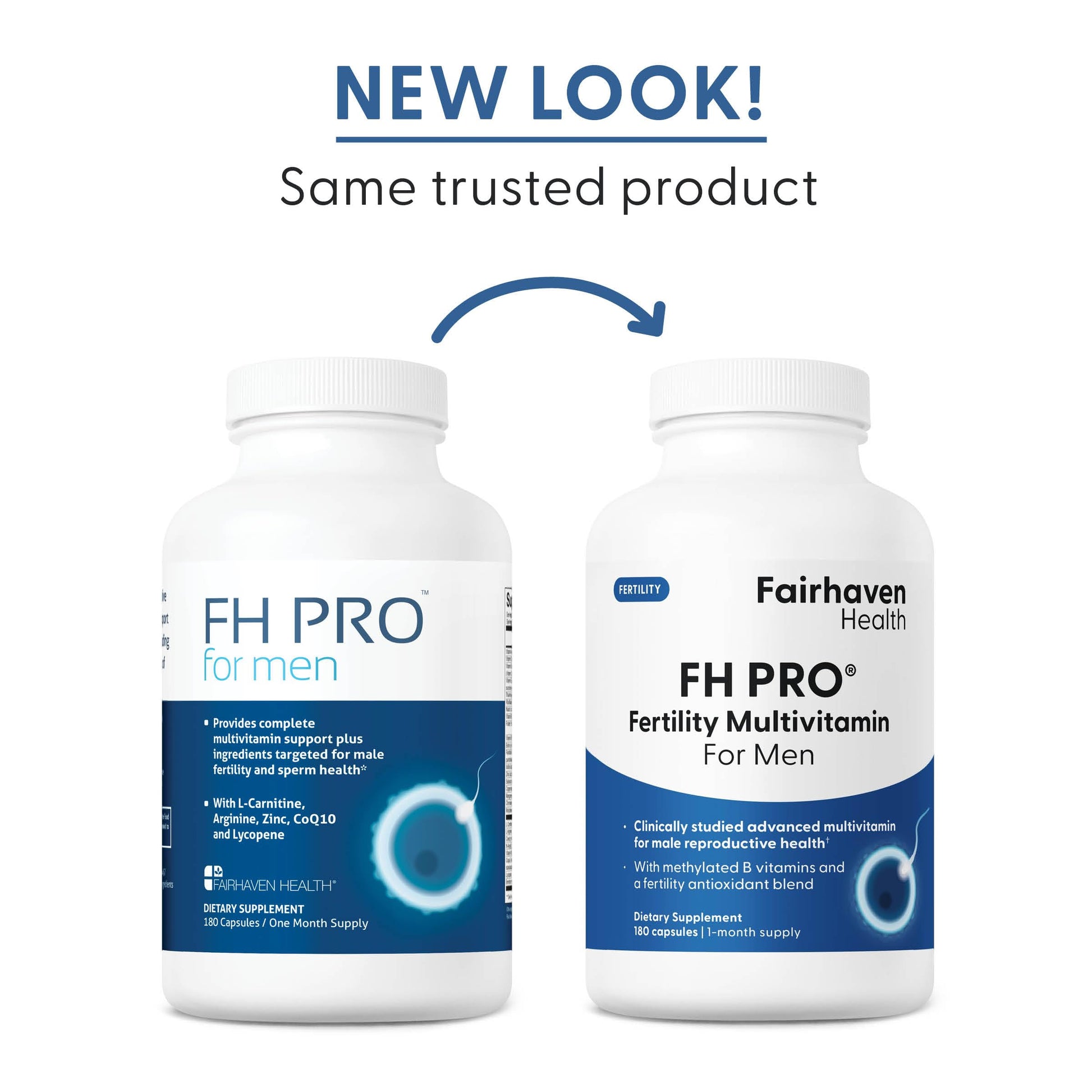 Fairhaven Health FH Pro for Men | Clinically Studied Premium Prenatal Fertility Supplements for Men | Male Fertility Supplements | Count and Motility Support Pre-Conception for Him | 180 Capsules Fairhaven Health uk supplements