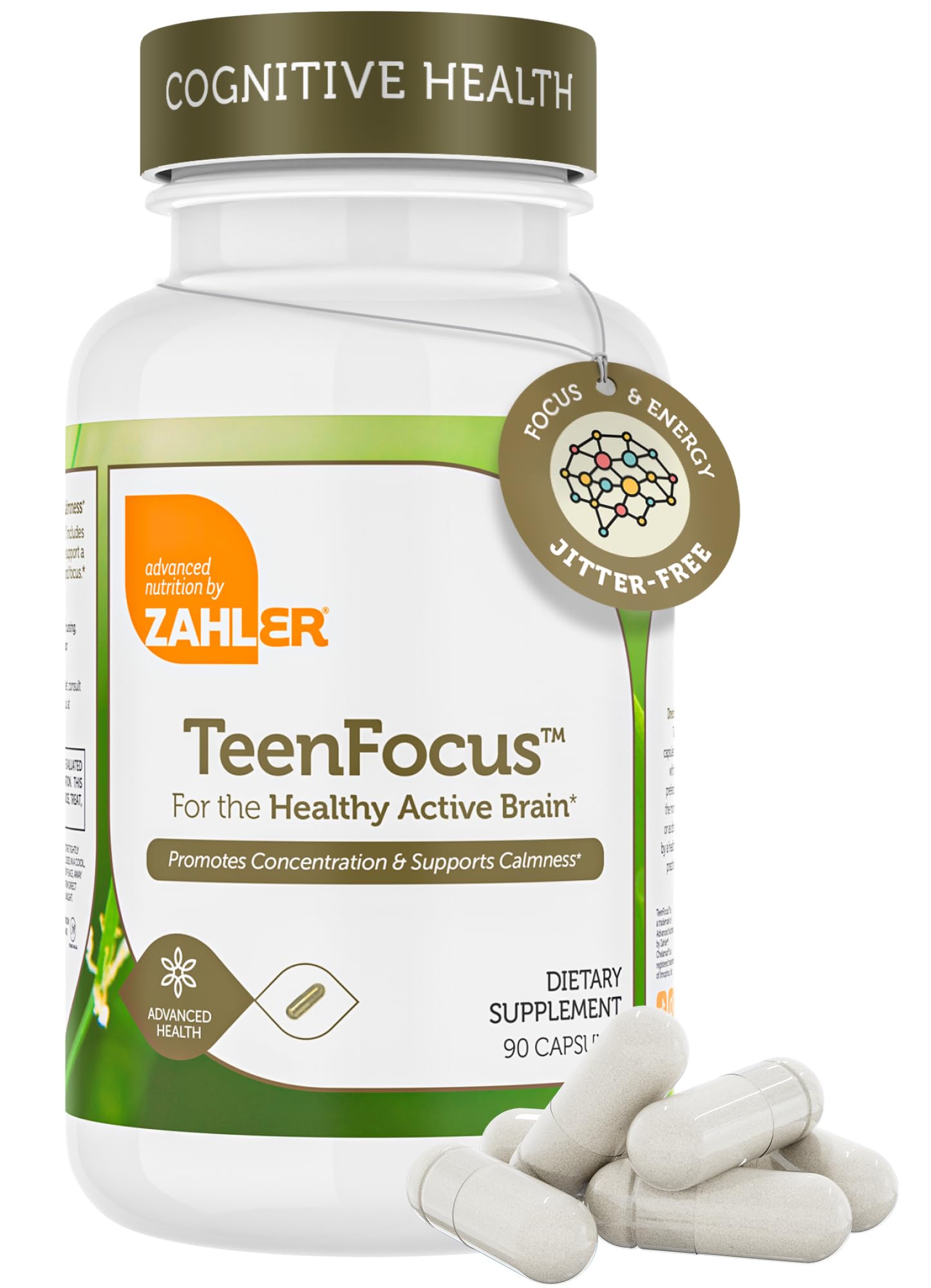 Zahler TeenFocus, Advanced Formula for Improved Focus & Concentration, Certified Kosher, 90 Capsules Zahler uk supplements