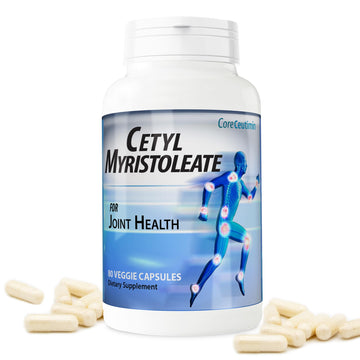 CoreCeutimin Cetyl Myristoleate - Omega 5 Fatty Acid - Ultra Support for Relief from Joint Discomfort and Stiffness - Also Includes Glucosamine, MSM & Hyaluronic Acid - 80 Capsules CoreCeutimin uk supplements