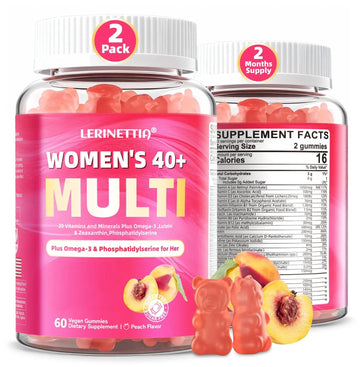 Multivitamin for Women Gummies for 40+ with Omega-3, Niacinamide, B-Complex, Lutein, Iron, Choline, Phosphatidylserine, Vitamin D3 Lerinettia uk supplements