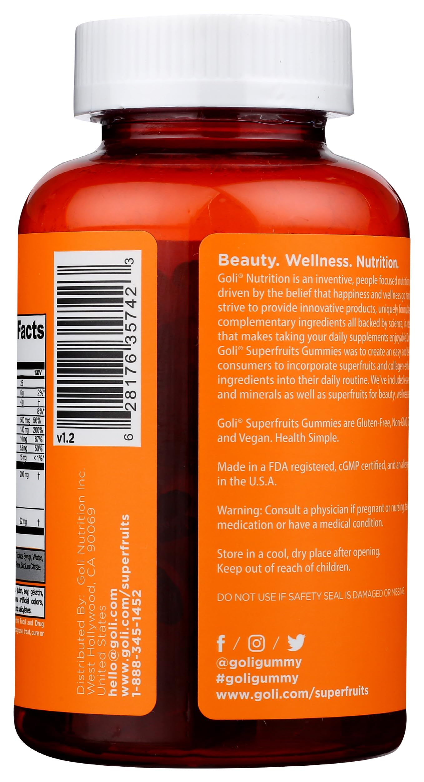 Goli Nutrition, Gummies Superfruits Mixed Fruit, 60 Count Goli uk supplements
