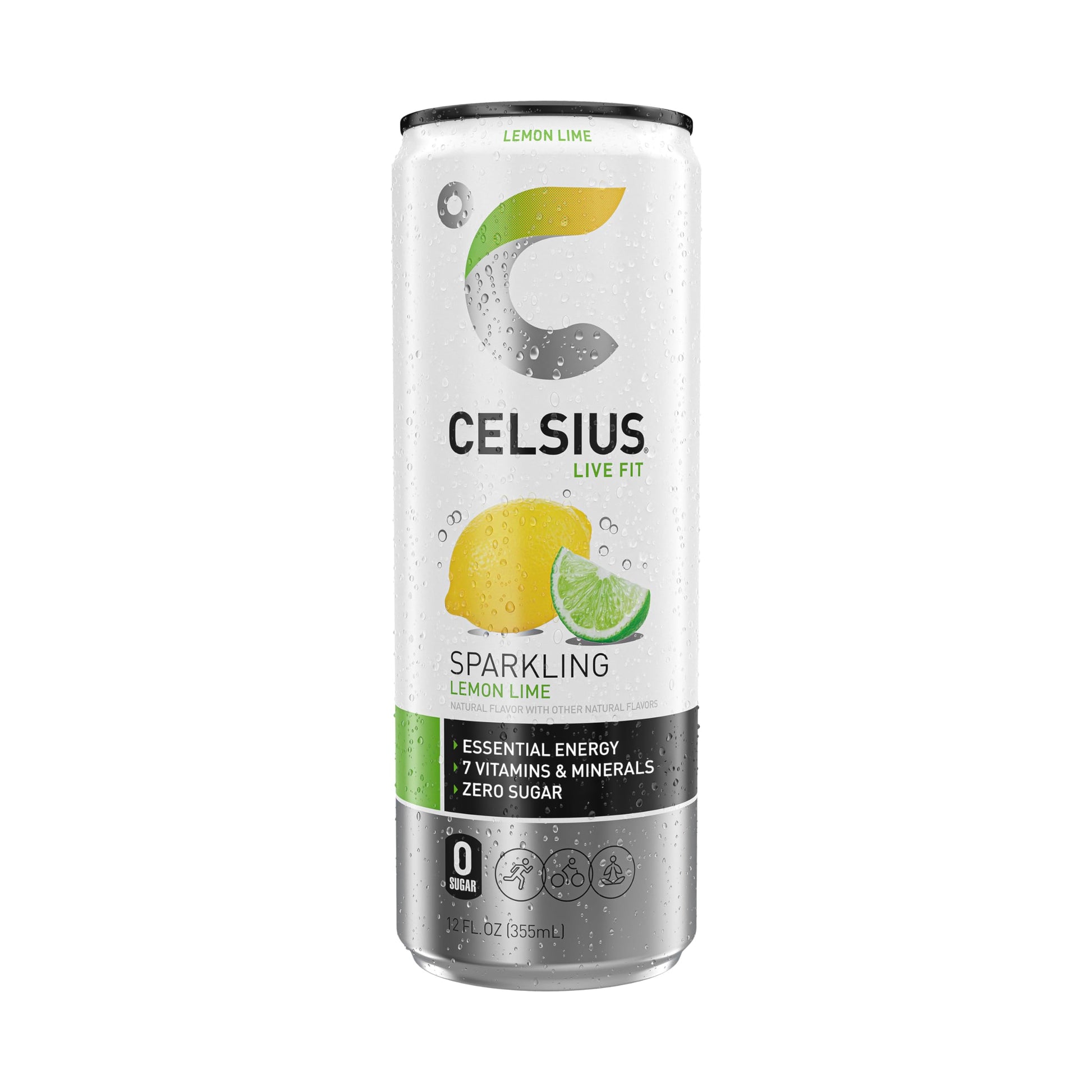 CELSIUS Sparkling Lemon Lime, Functional Essential Energy Drink, 12 Fl Oz (Pack of 12) CELSIUS uk supplements