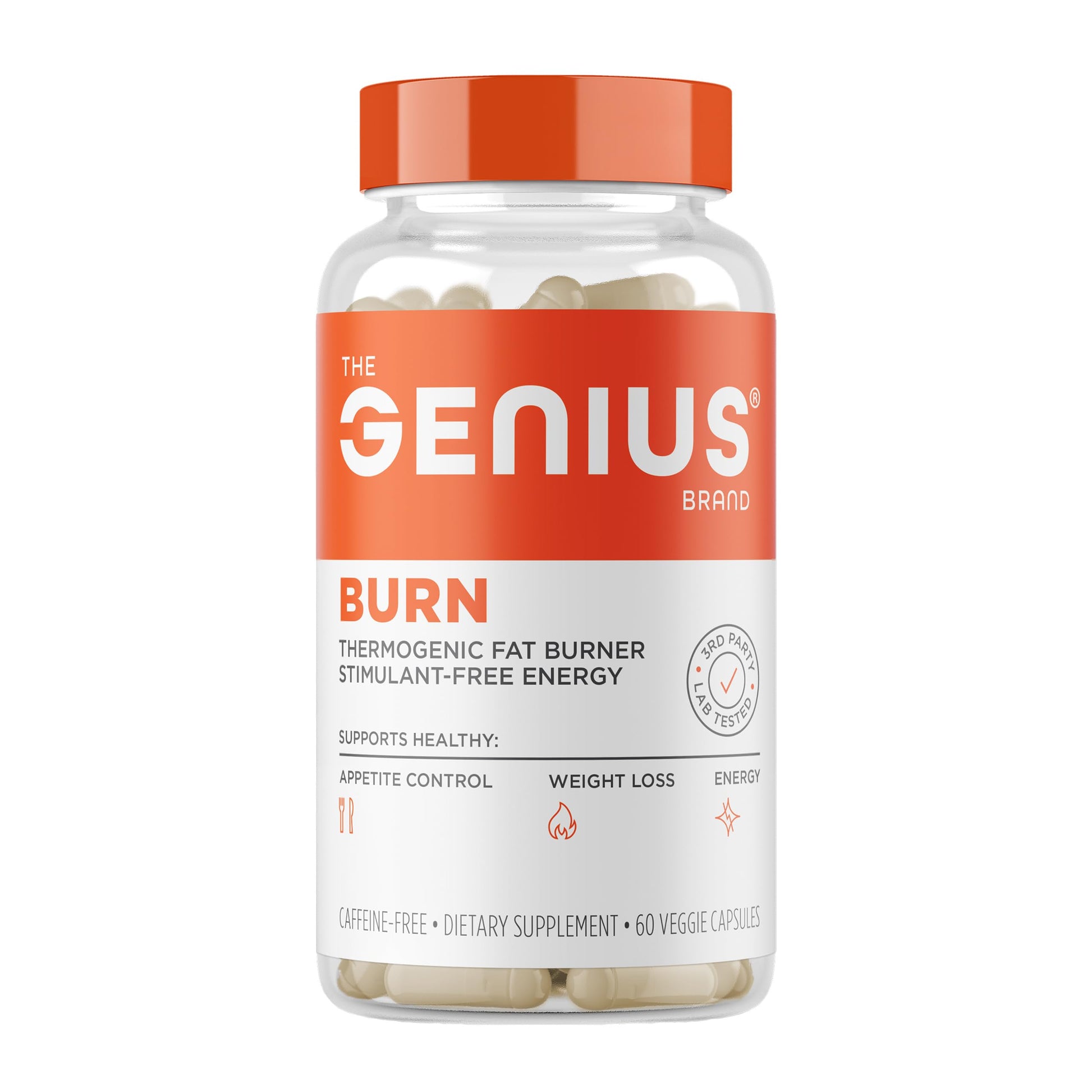 Genius Thermogenic Fat Burner, 60 Diet Veggie Pills - Weight Loss & Metabolism Supplement, Appetite Suppressant & Energy Booster - Caffeine-Free Nootropic Focus & Brain Boost - Ashwagandha & TeaCrine The Genius Brand uk supplements
