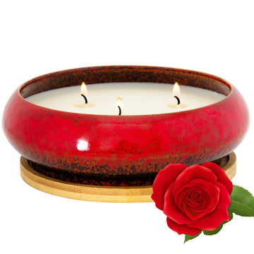 Scented Candles, 3 Wicks Large Rose Candles for Home Scented, 17 oz Aromatherapy Candle Gifts ARTKETTY uk supplements
