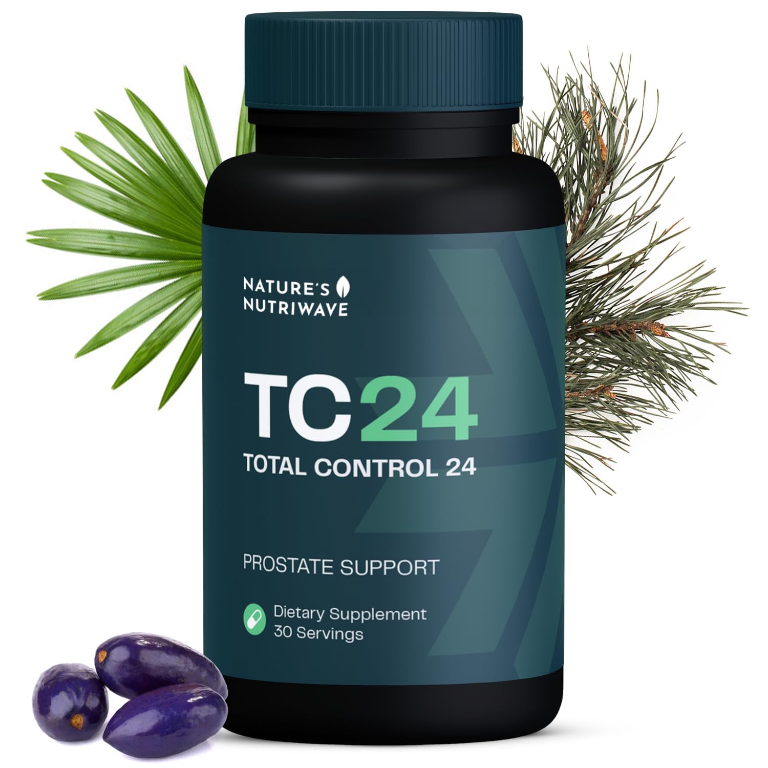 TC24 - Natural Supplement with Myrciaria Jaboticab, Lipophytol, Pygeum Africanum Extract & Boron | Non-GMO, Stimulant-Free, Easy-to-Take | Made in USA, GMP-Certified | 60 Capsules, 1 Month Supply Nature’s NutriWave uk supplements