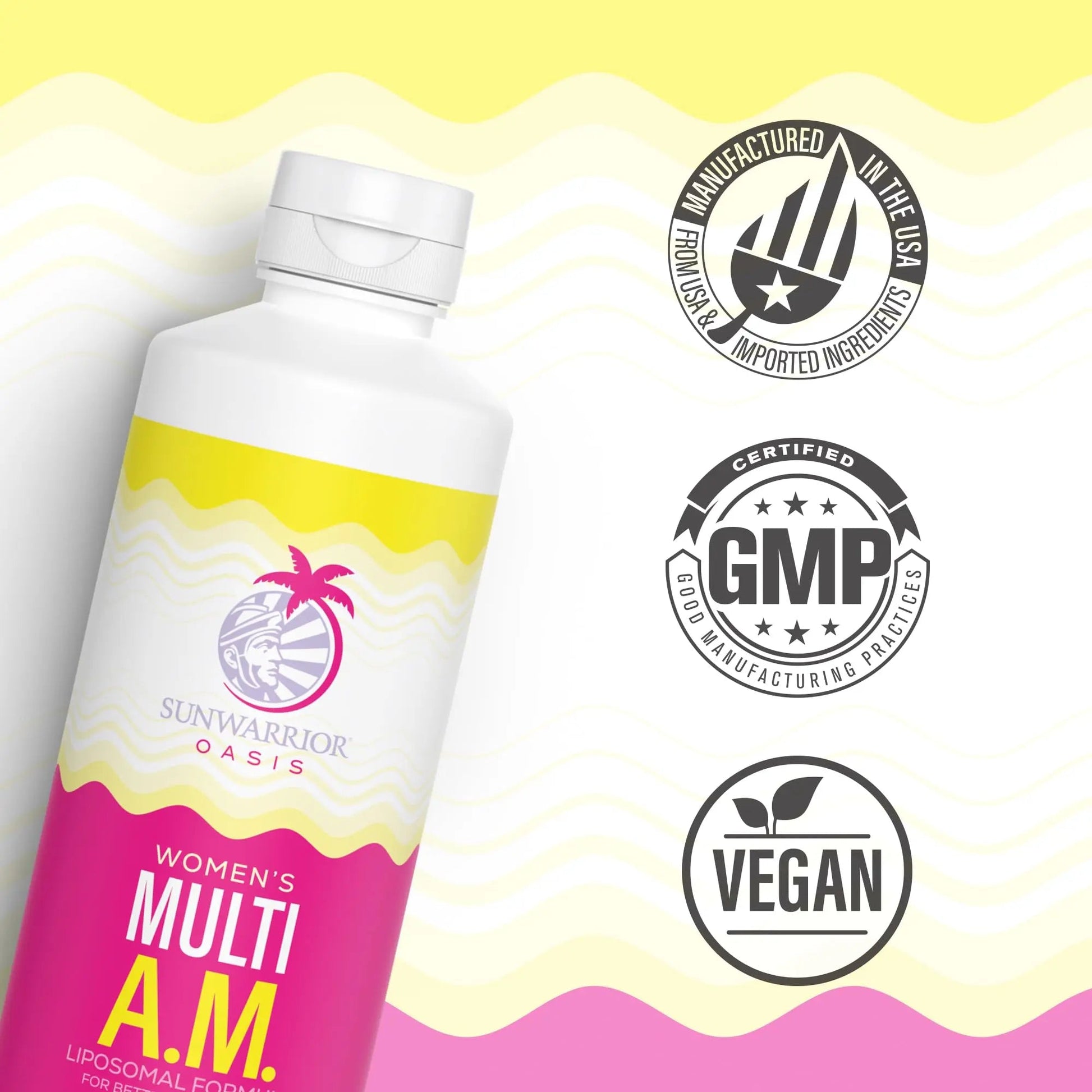 Liquid Multivitamins for Women Immune Support Supplement Liquid Vitamins for Women Multi | with B Vitamins D3 Lions Mane Ginseng Curcumin MCT Oil | Sunwarrior uk supplements