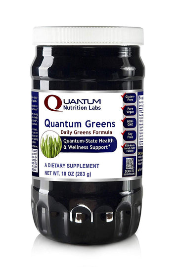 Quantum Nutrition Labs Quantum Organic Greens- Super Greens Powder, Greens Superfood Powder for Drinks, Green Juice, Nutrition Support, Supergreens for Men & Women, Spinach, Alfalfa, Chlorella - 10 oz Quantum Nutrition uk supplements