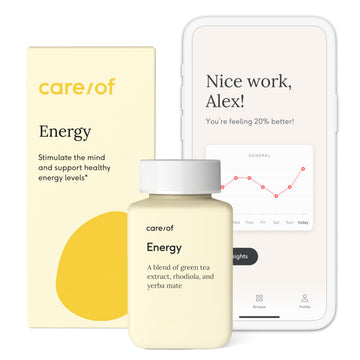 Care/of Natural Energy Supplements for Fatigue Vitamins for Energy and Tiredness for Women & Men, Energy Vitamins for Women for Healthy Energy, Energy Supplements for Women – 30 Energy Pills Care/of uk supplements