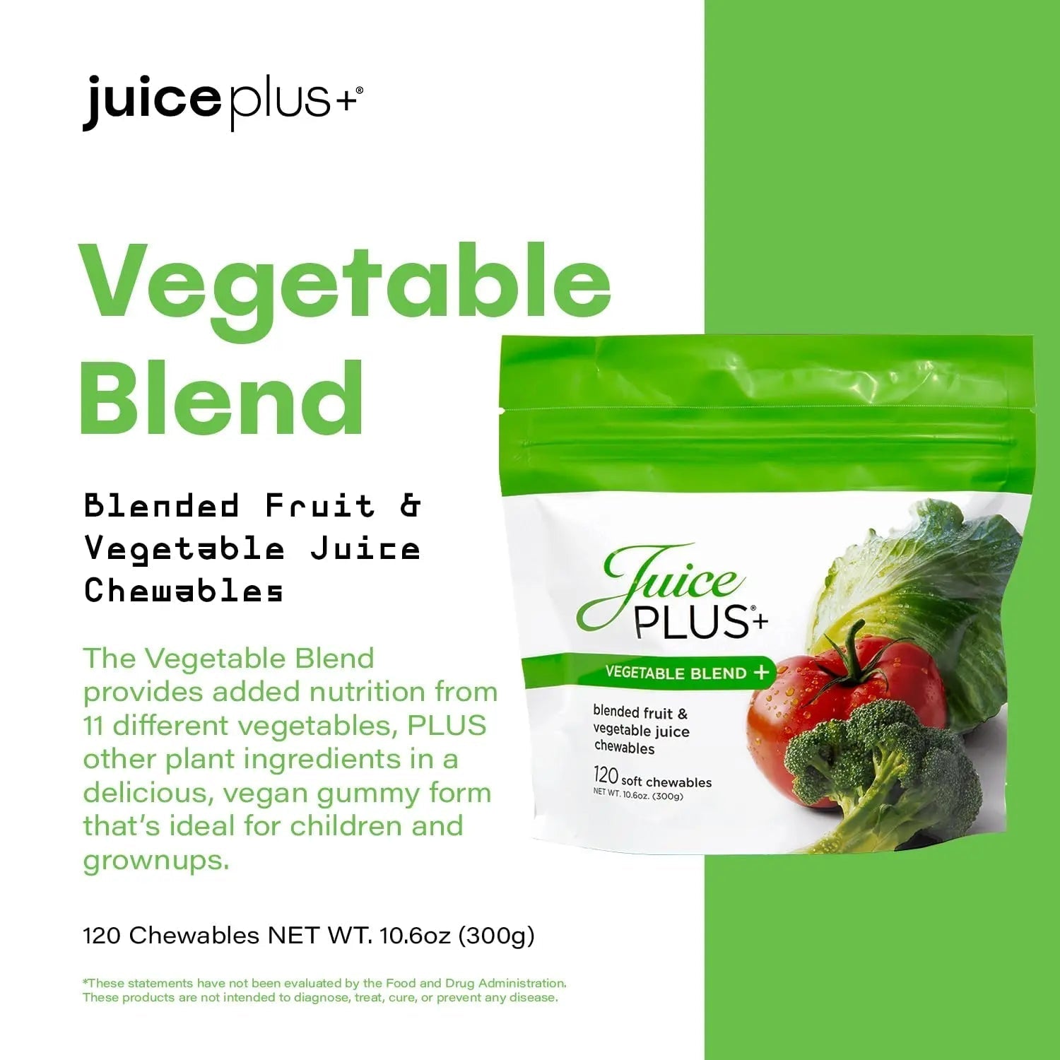 JuicePlus+ Vegetable Blend Soft Chews (Chewables) - Delicious Vegan Gummies with 11 Nutrient-Rich Vegetables for Daily Wellness! Juice Plus+ uk supplements