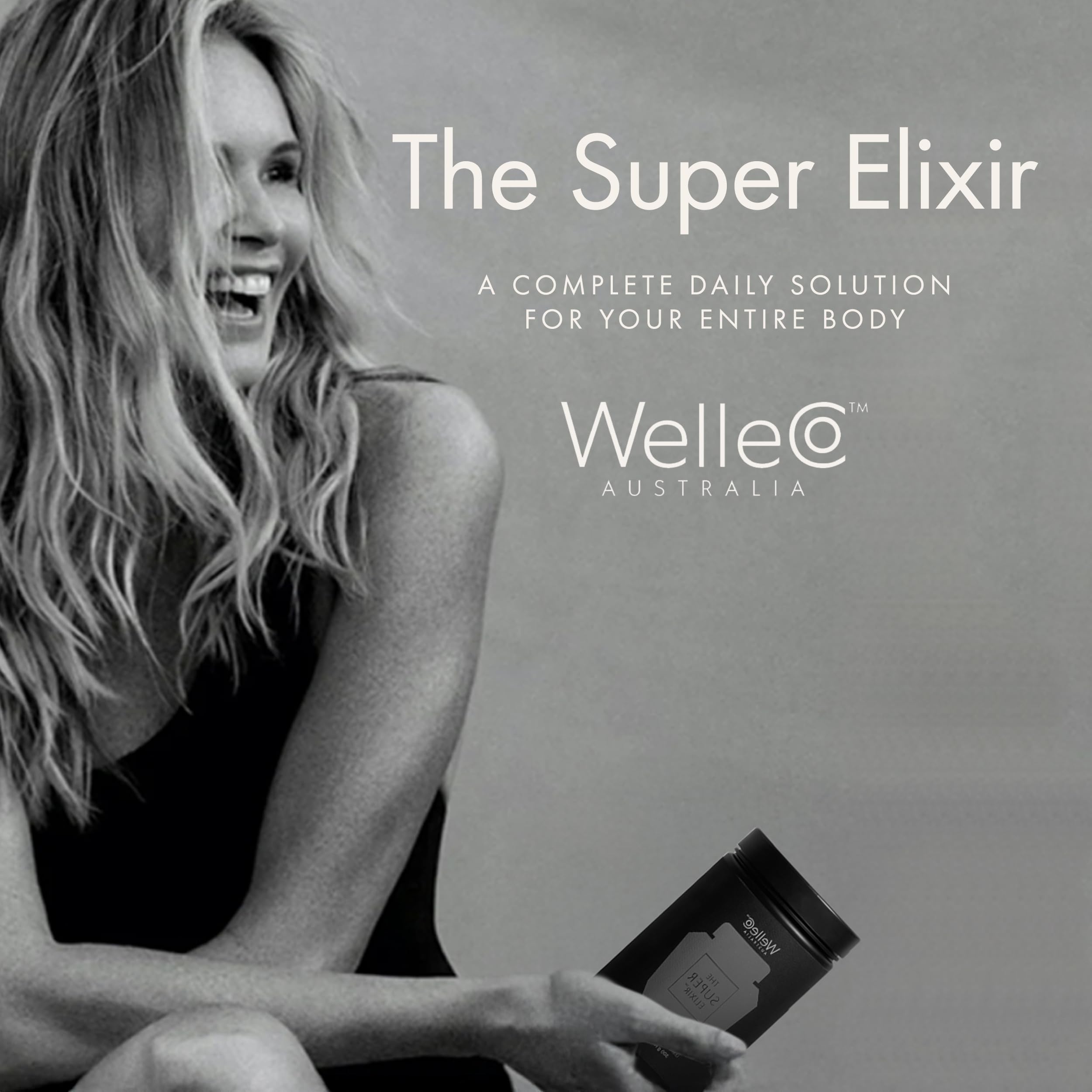 WelleCo The Super Elixir Daily Greens Powder, Probiotic Drink Mix with Whole Foods, Gluten Free, Vegan Gut Health Powder, Energy, Immunity, Healthy Skin, Hair & Nails (300g, Lemon Ginger) WelleCo uk supplements
