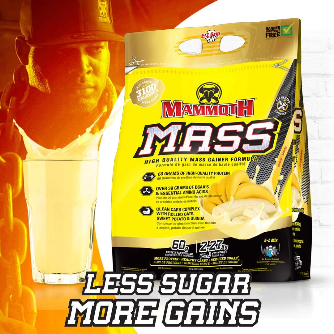 Interactive Nutrition Mammoth Mass Supplement, 5 lbs, Banana, 2.2kg Banana Mammoth uk supplements