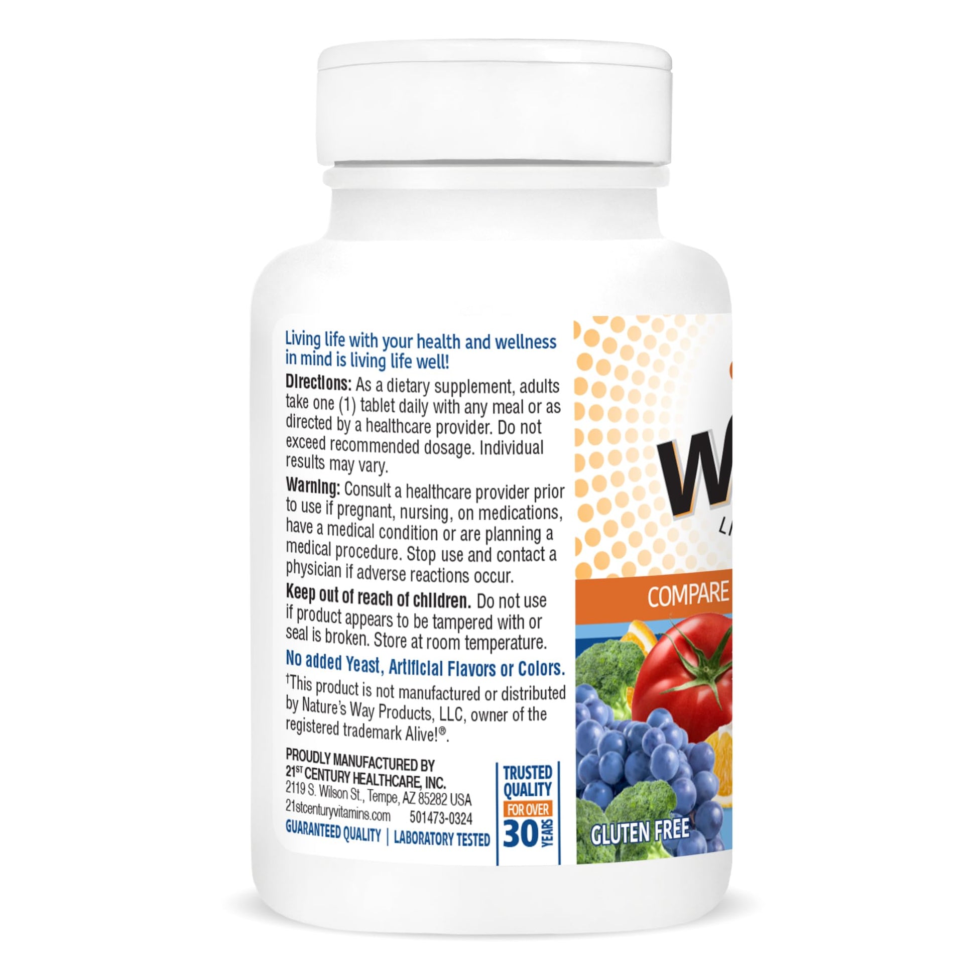 21st Century Wellify Men's Energy Multivitamins with Minerals, 65 Count 21st Century uk supplements