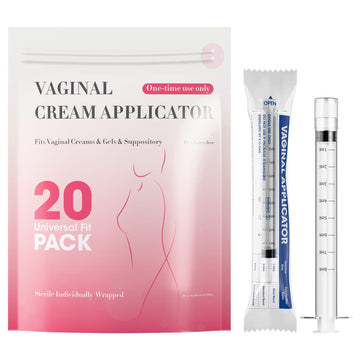 Disposable Vaginal Suppository Applicator for Women – 8ml Lube Injector Syringes with Smooth Tip, Fits Most Creams Gels Pills Tablet Suppositories, Sterilized Individually Wrapped, Pack of 20 BeHerk uk supplements