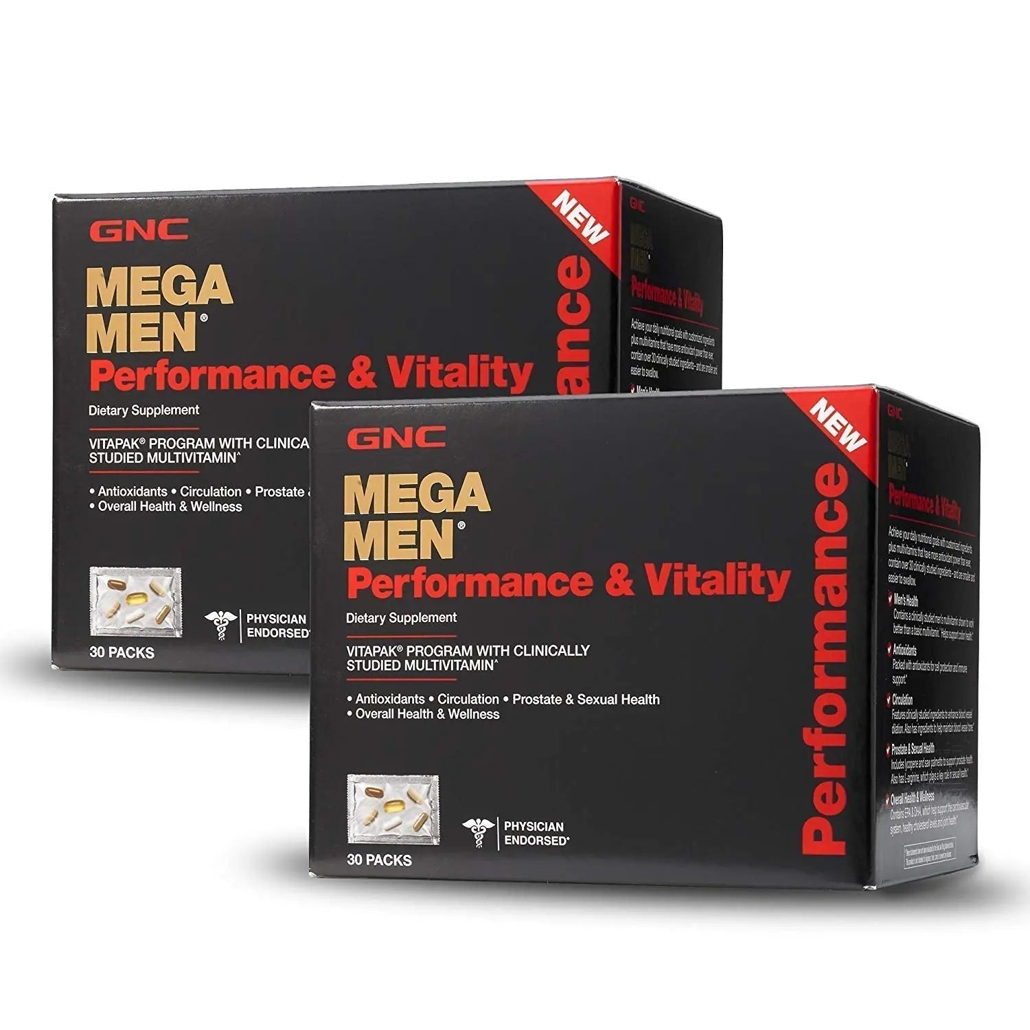 GNC Mega Men Performance Vitality - 30 Packs GNC uk supplements