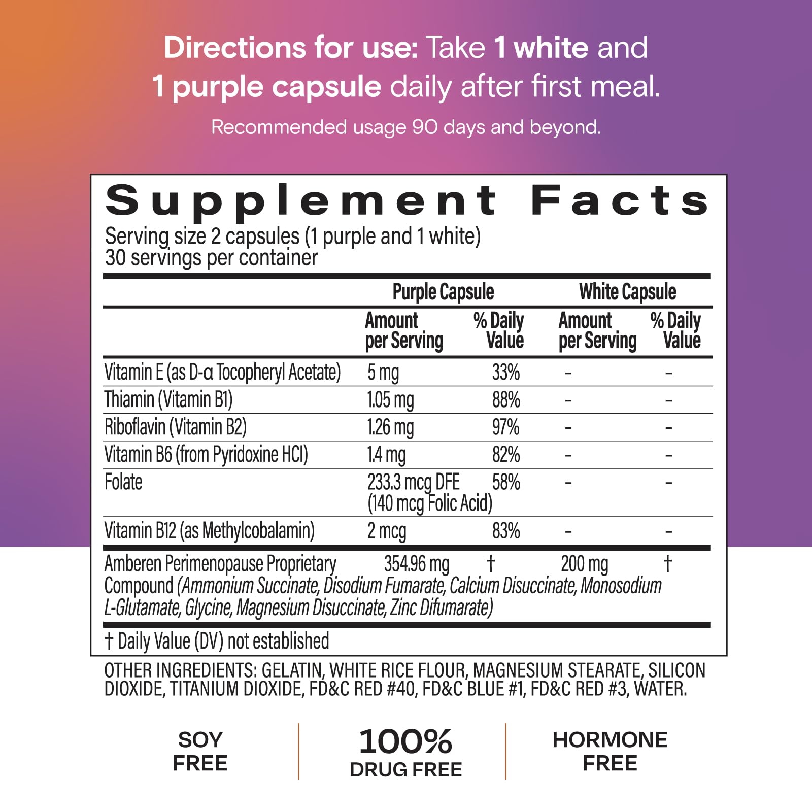Amberen Perimenopause, Peri-Menopause Multi-Symptom Relief, Vitamin B, Vitamin E & Antioxidants Supplement, Clinically Shown to Help Support Hormone Balance, Hot Flashes & Night Sweats, 60 Count Amberen uk supplements