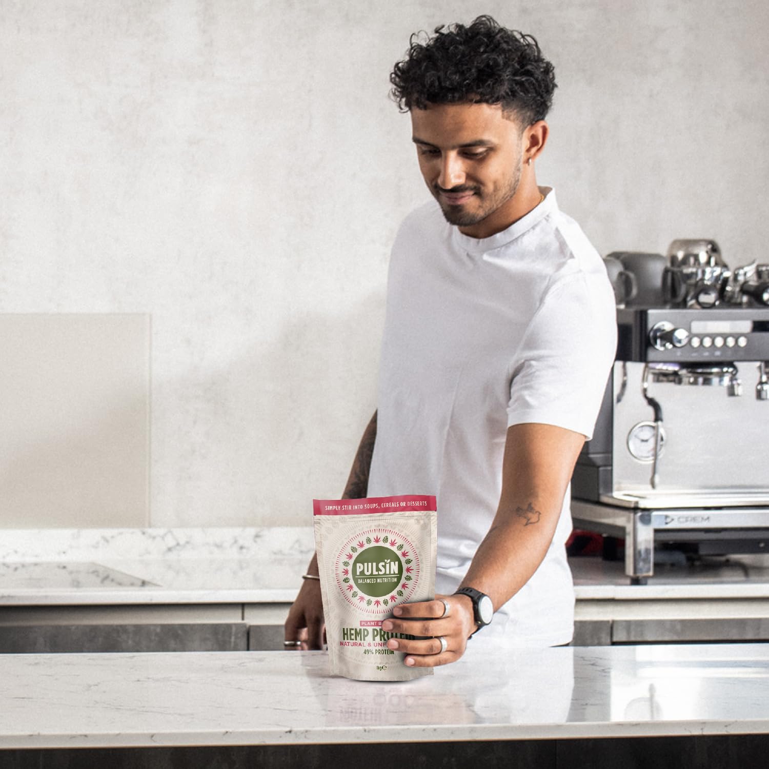 Pulsin - Natural Unflavoured Vegan Hemp Protein Powder - 1kg - 4.9g Protein, 0.4g Carbs, 35 Kcal Per Serving Pulsin uk supplements
