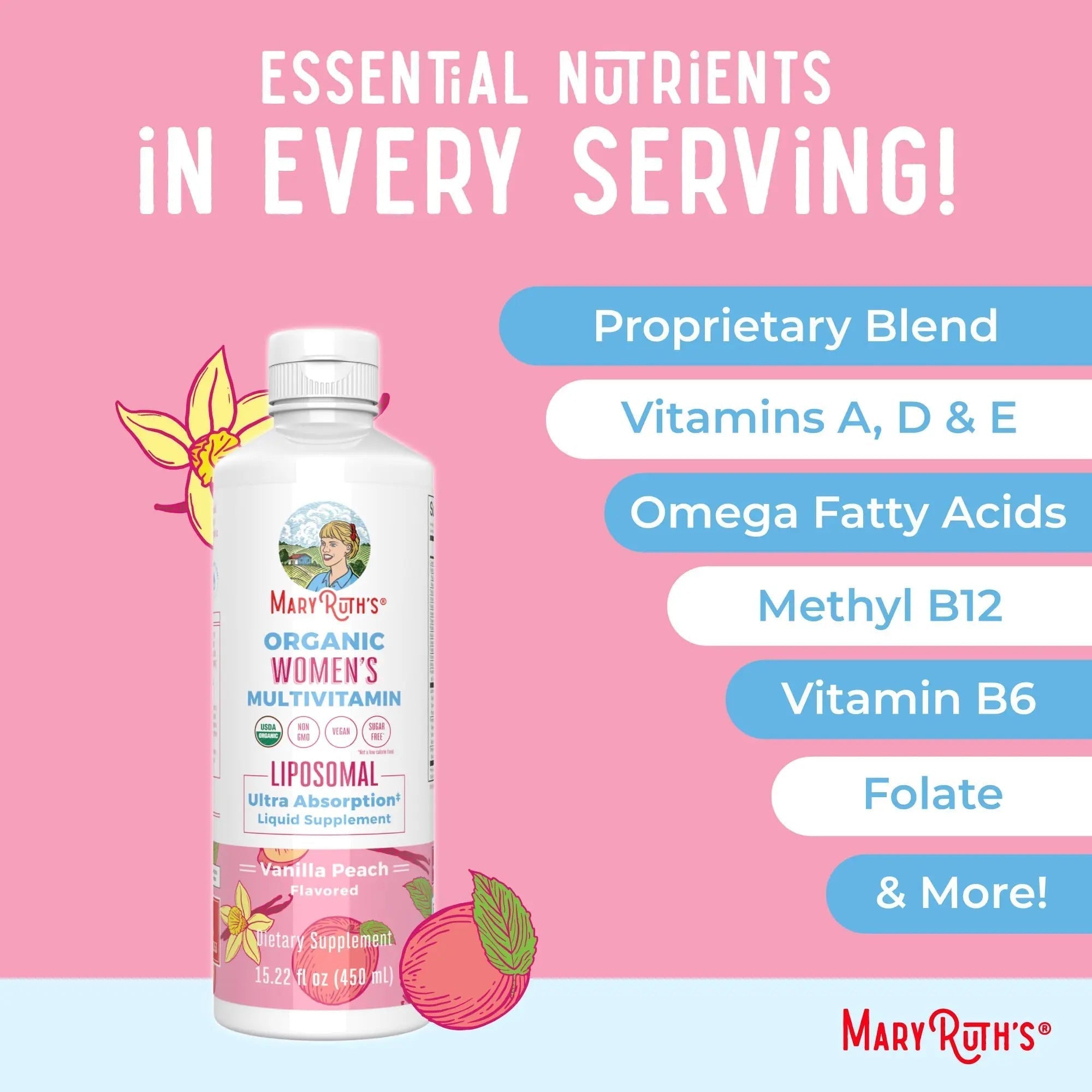MaryRuth Organics USDA Organic Multivitamin for Women, Sugar Free Womens Multivitamin, Liquid Vitamins for Women MaryRuth Organics uk supplements