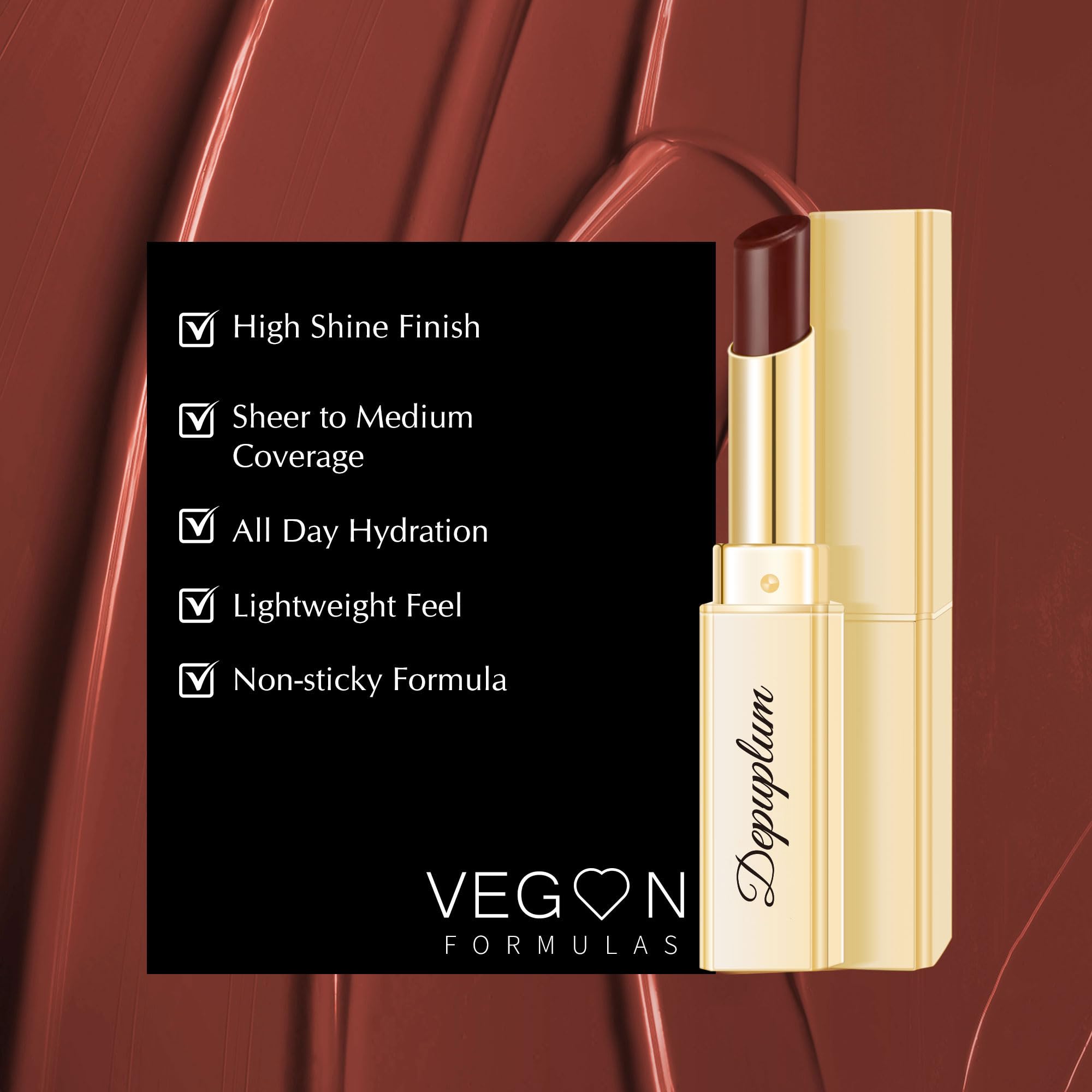 Depuplum Black Berry Lipstick for Women Hydrate Glossy Lipstick Moisture Lip Gloss Sheer-Medium Coverage Long Lasting Lipsticks for Dry Lips (DM65 Berry) Depuplum uk supplements