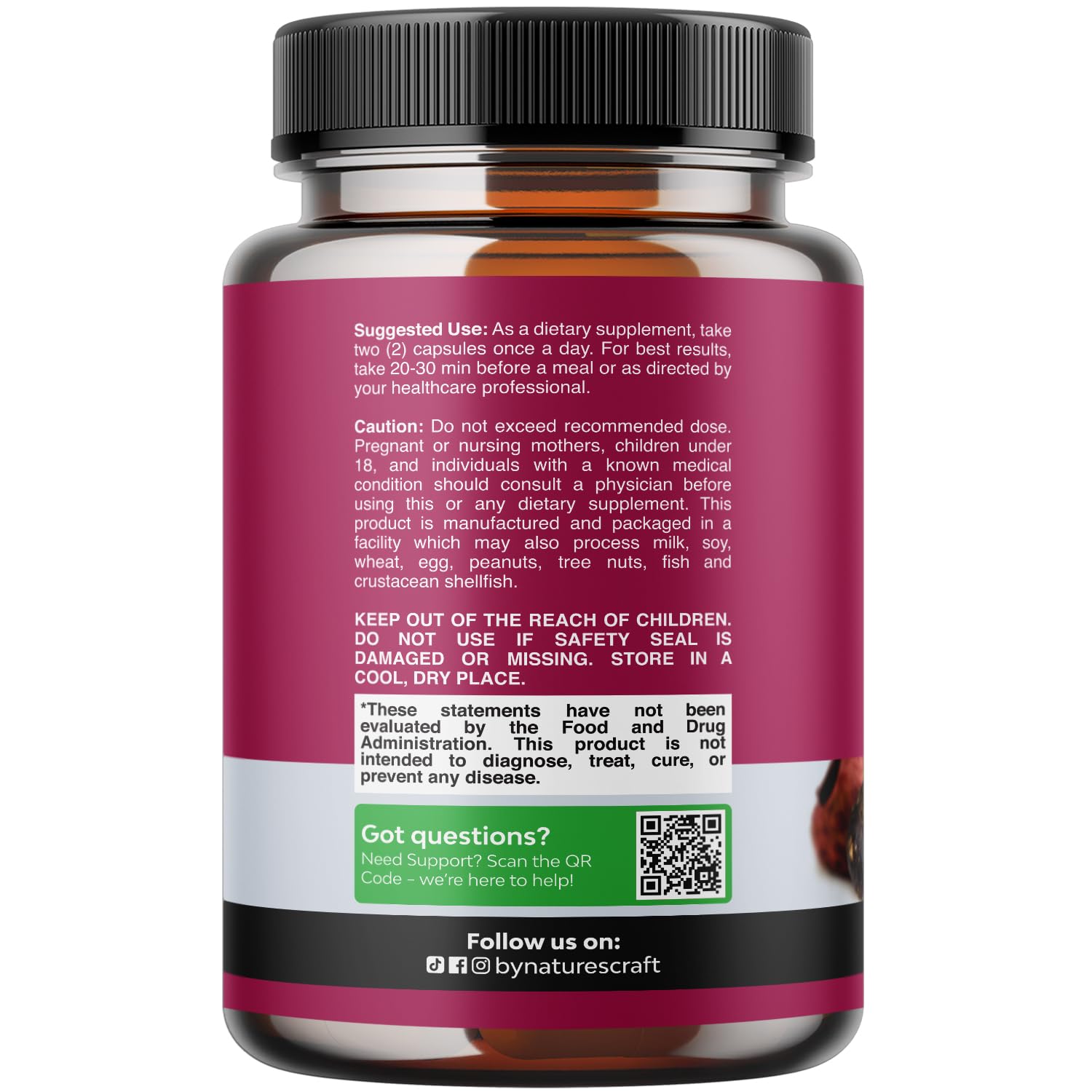 Maca Root Capsules for Women - Potent Herbal Supplement with Female Enhancing Blend of Red Yellow & Black Maca Root - Non-GMO Certified Vegan and Gluten-Free with No Artificial Colors - 30 Count Natures Craft uk supplements