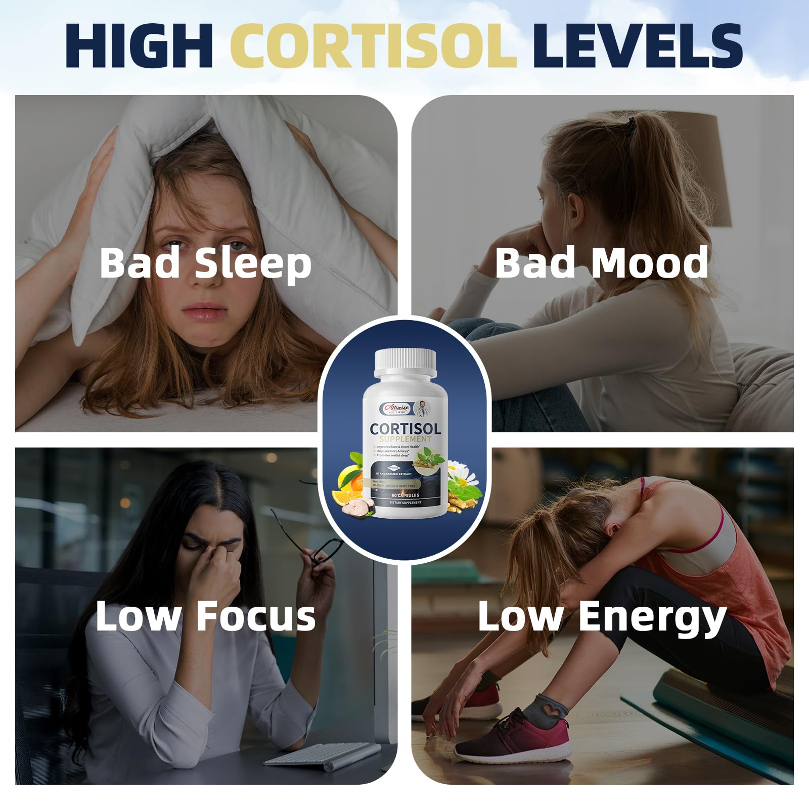 Cortisol Supplements for Women & Men,High Cortisol Reducer, Manager, Detox, Lower and Control,with Magnesium, Ashwagandha,Rhodiola, L-Theanine for Mood,Focus,Sleep Alliwise uk supplements