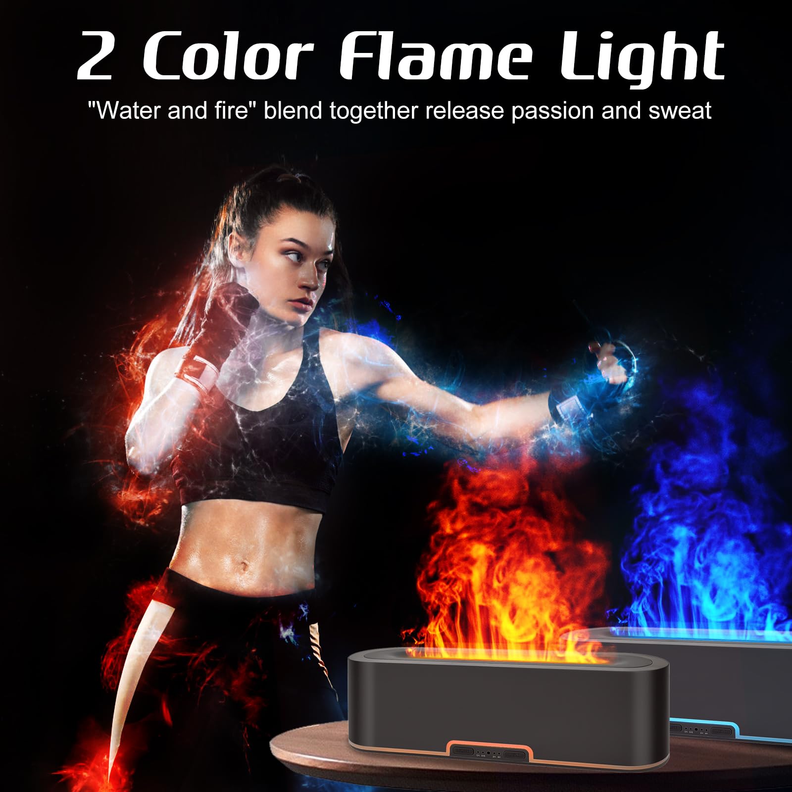 Jpord Flame Fire Essential Oil Diffuser,200ml Aromatherapy Diffuser,Fire Cool Mist Scent Diffuser Jpord uk supplements