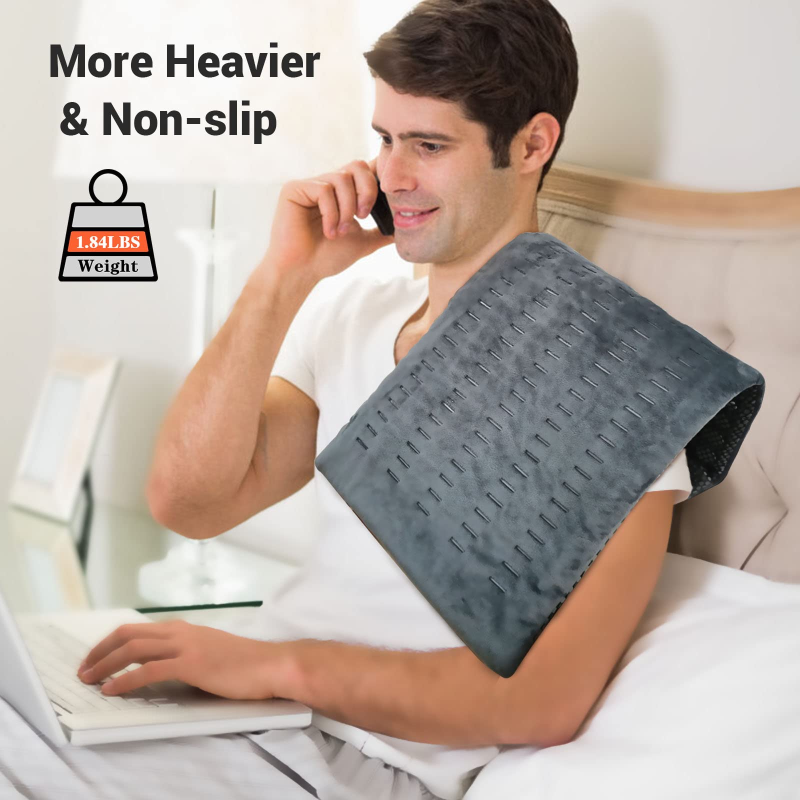 ZXU Jade Stone Heating pad, Nature Jade Electric Heating Pad for Back Pain and Cramps Relief,XL King Size Hot Heated Pad with 12 Heat Level,1-24h Auto-Off,Stay on Function, Hot Heated Pad ZXU uk supplements