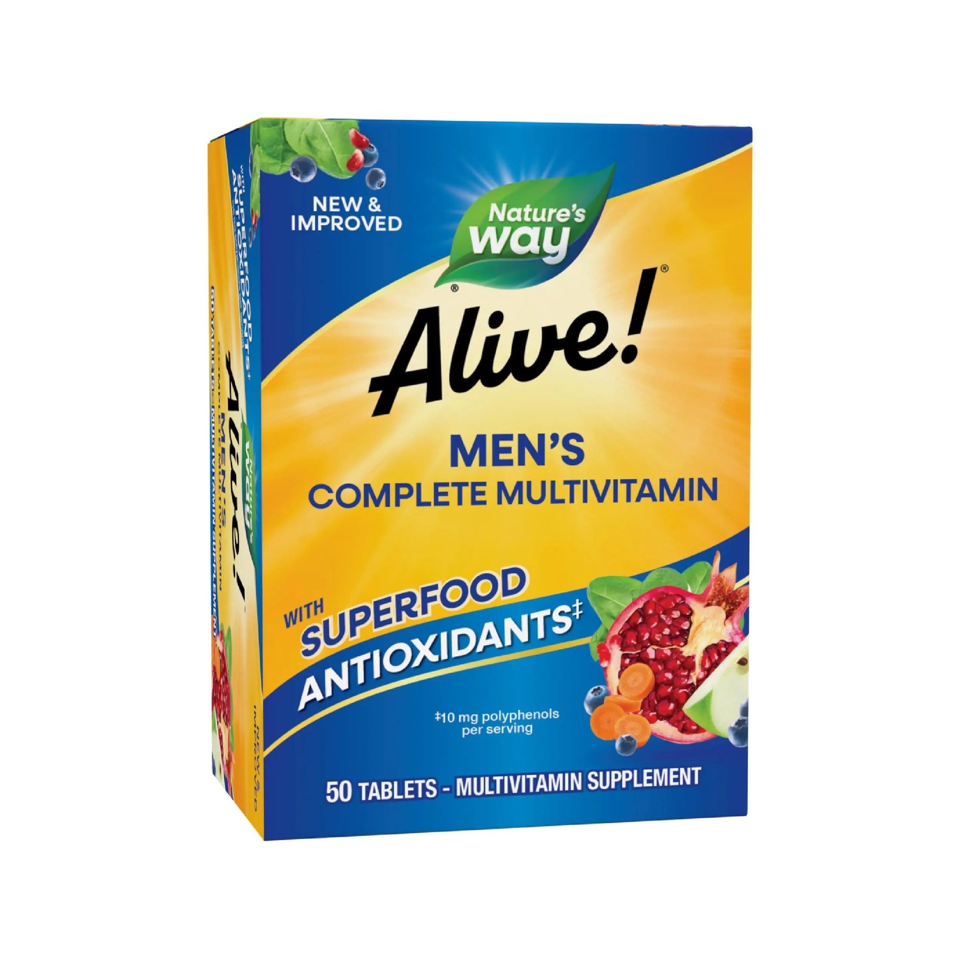 Nature's Way Alive! Men's Complete Multivitamin, Supports Energy Metabolism & Muscle Function*, B-Vitamins, Superfood Antioxidants Nature's Way uk supplements