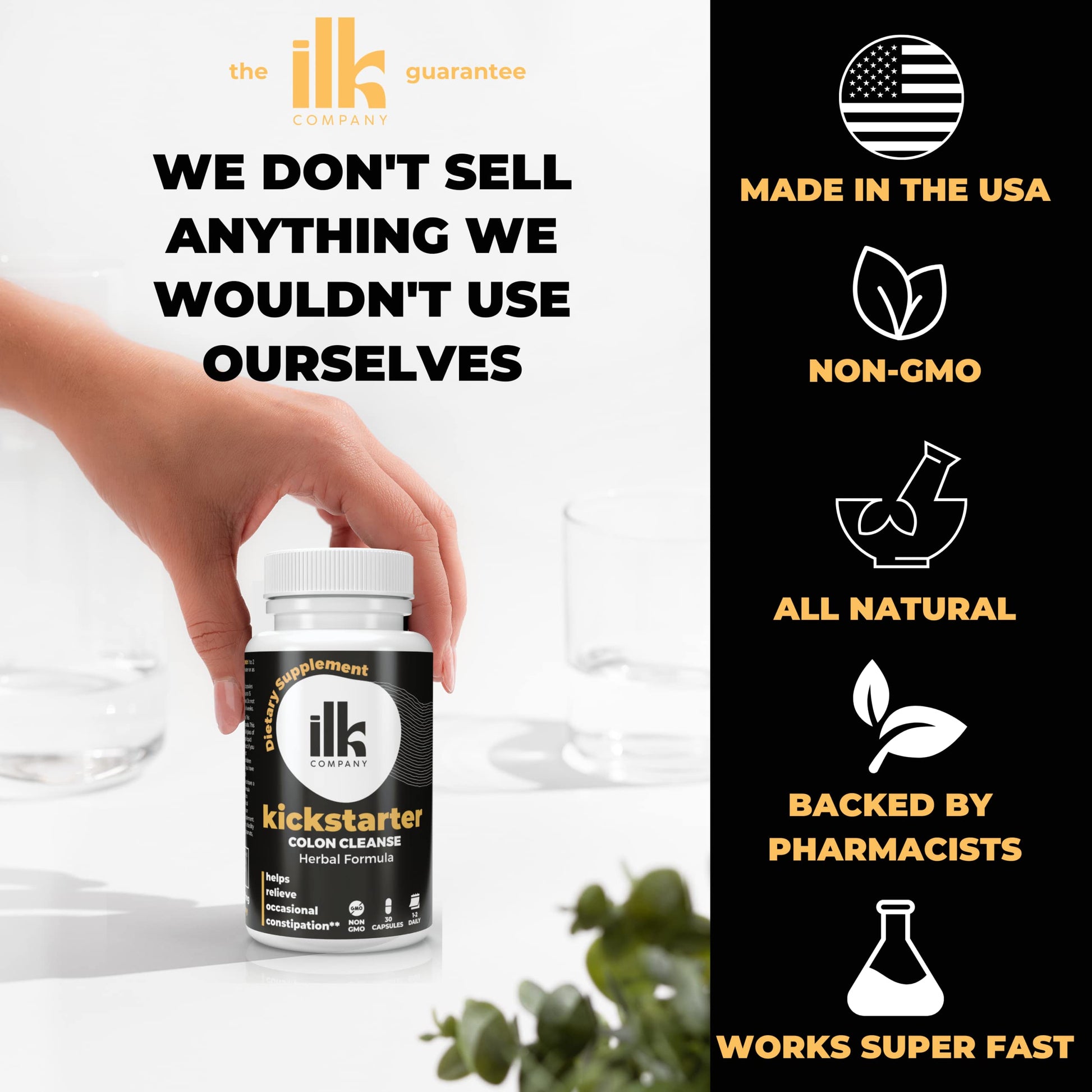ILK COMPANY Made in USA Herbal Colon Cleanse Capsules - Non GMO - Gluten Free Capsules ILK COMPANY uk supplements