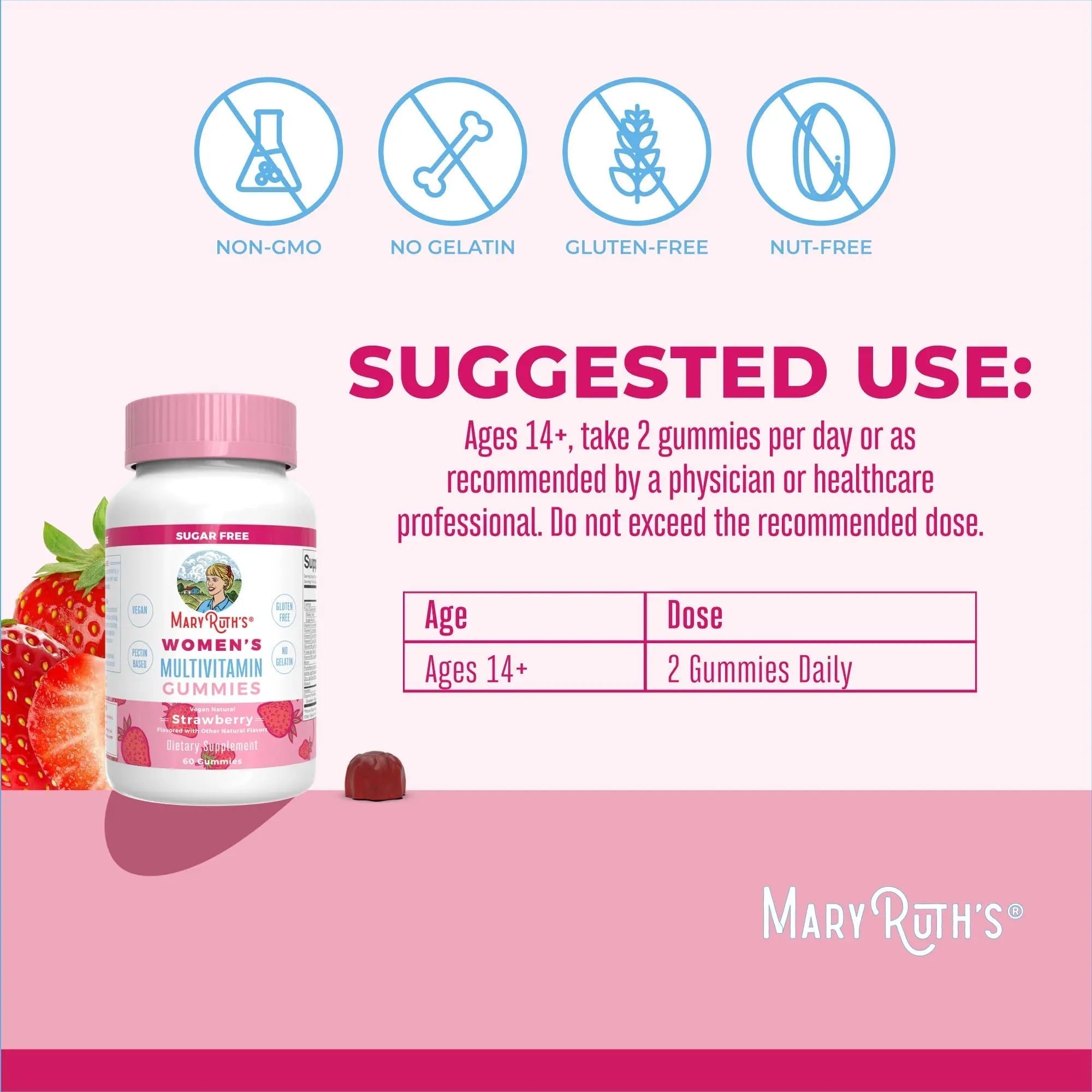 MaryRuth's Multivitamin Gummies for Women (Strawberry) & Liquid Nighttime Multimineral (Pineapple) | Clean Label Project Verified MARYRUTH'S uk supplements