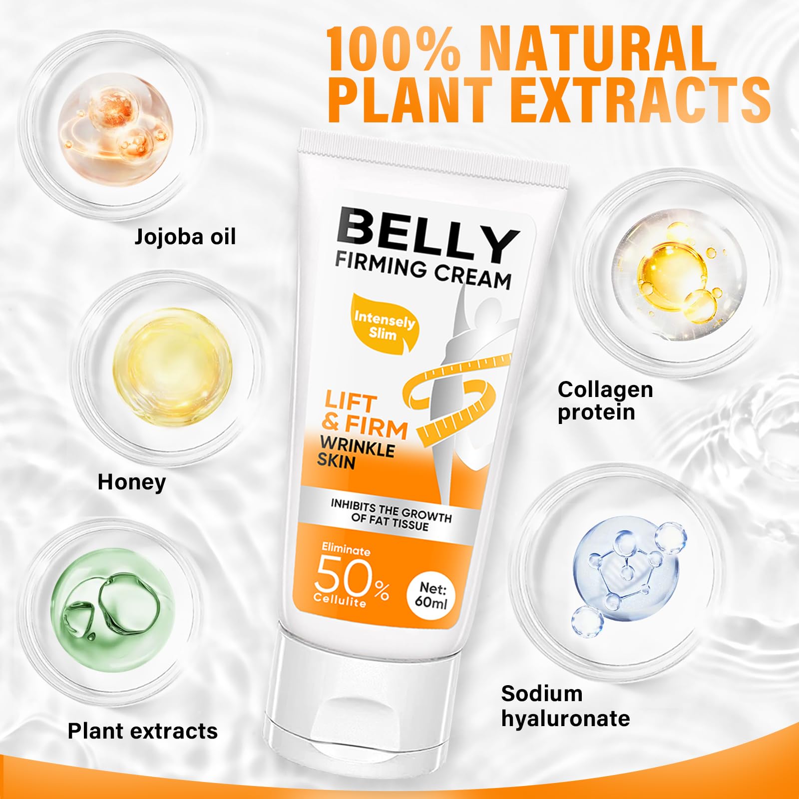 B Flat Belly Firming Cream, Skin Tightening & Cellulite Cream, Moisturizing Firming Lotion Weeping Willow Oil Co uk supplements