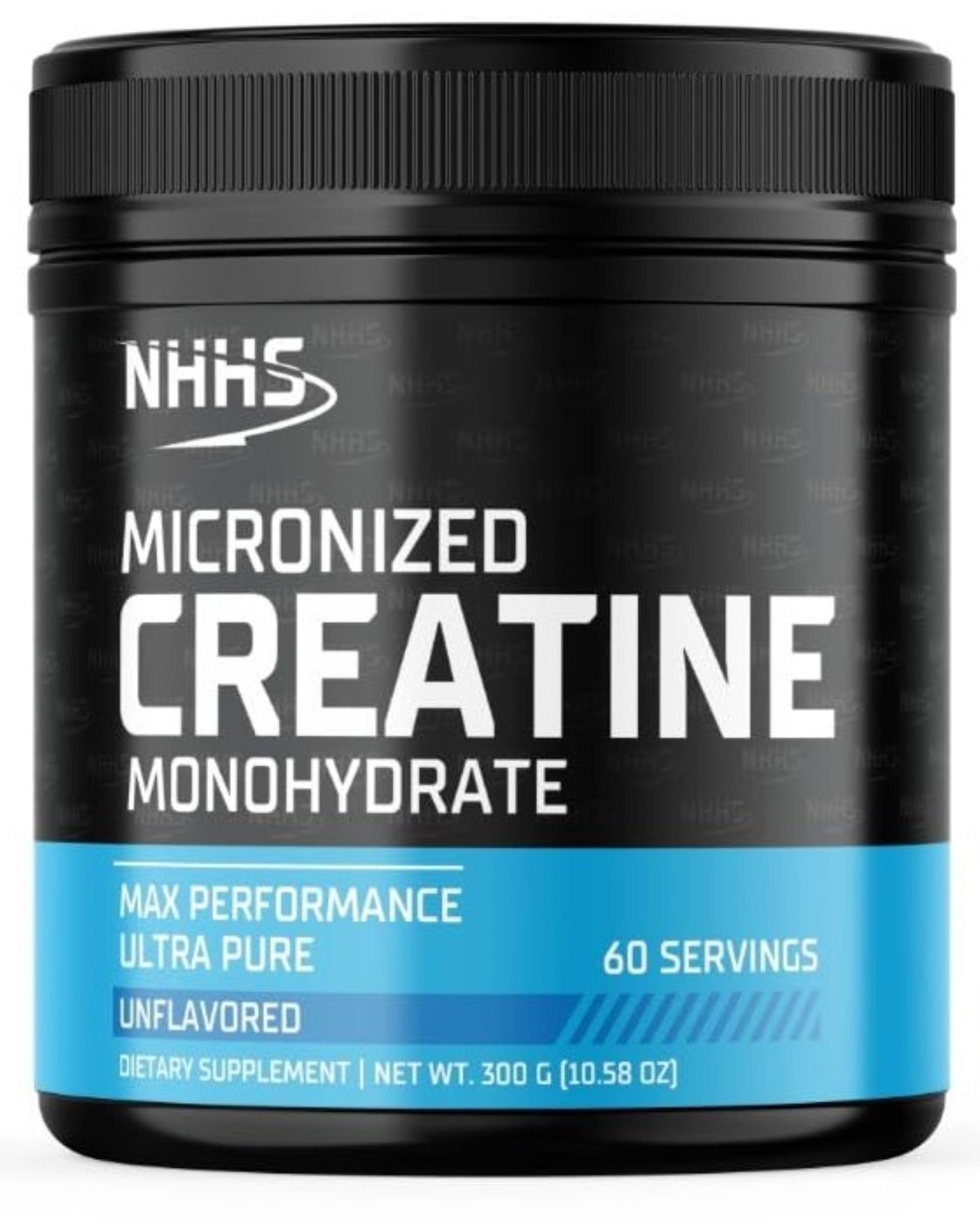 NHHS Micronized Creatine Monohydrate – Supports Strength & Muscle Performance | Ultra-Pure, Unflavored, 60 Servings, 300 Grams – Made in USA, Gluten-Free, Non-GMO NHHS uk supplements