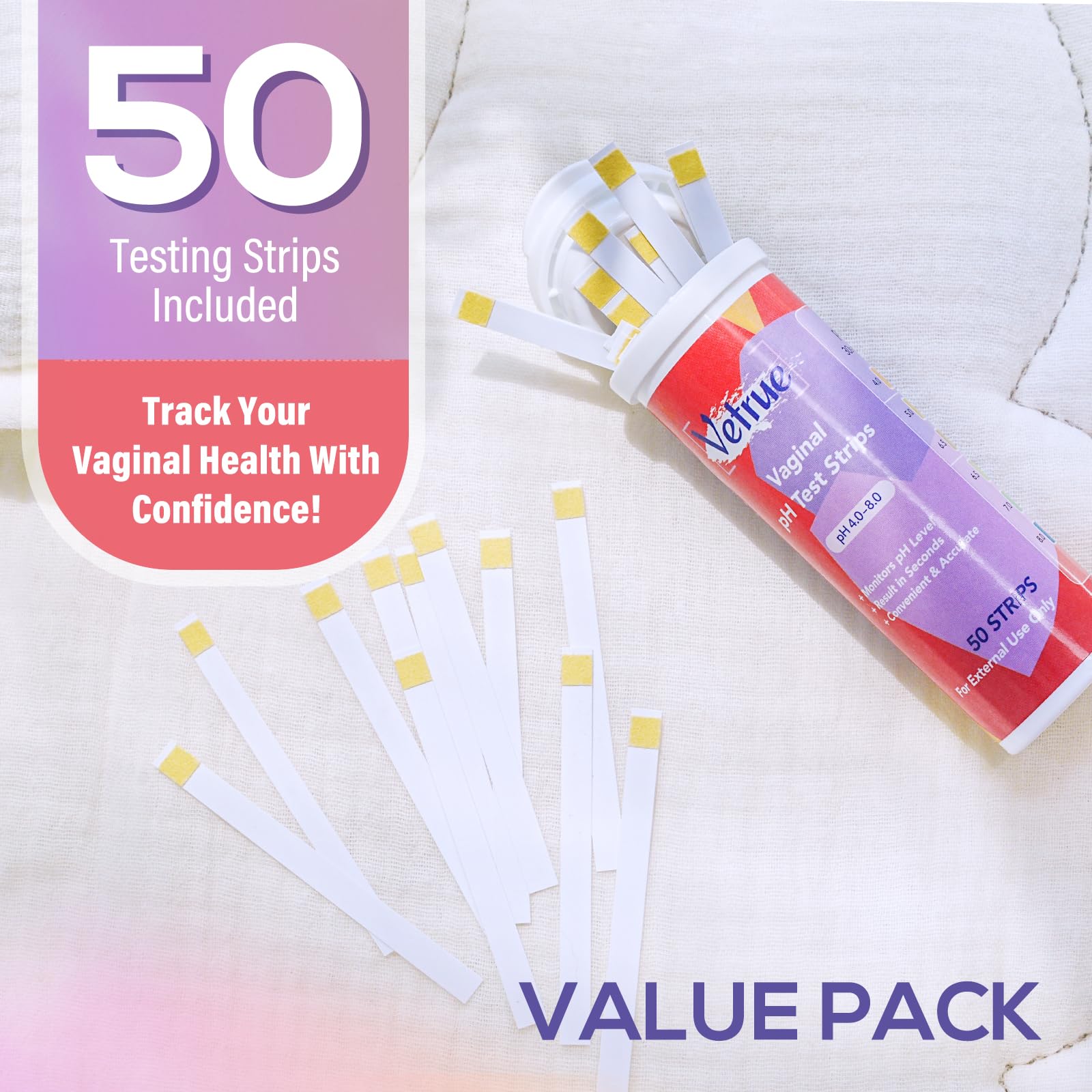 Vaginal pH Test Strips for Women, Convenient Testing Solution for Assessing and Maintaining vetrue uk supplements