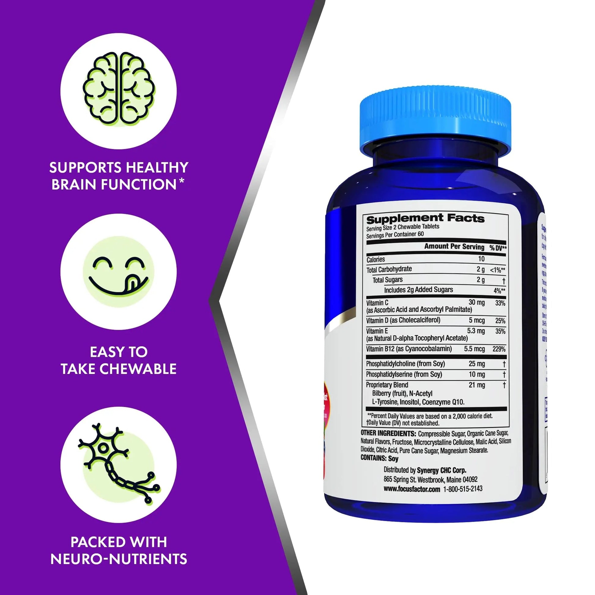 Focus Factor Kids Extra Strength Daily Chewable for Brain Health Support, 120 Count – Vitamins - Quality Formula Focus Factor uk supplements