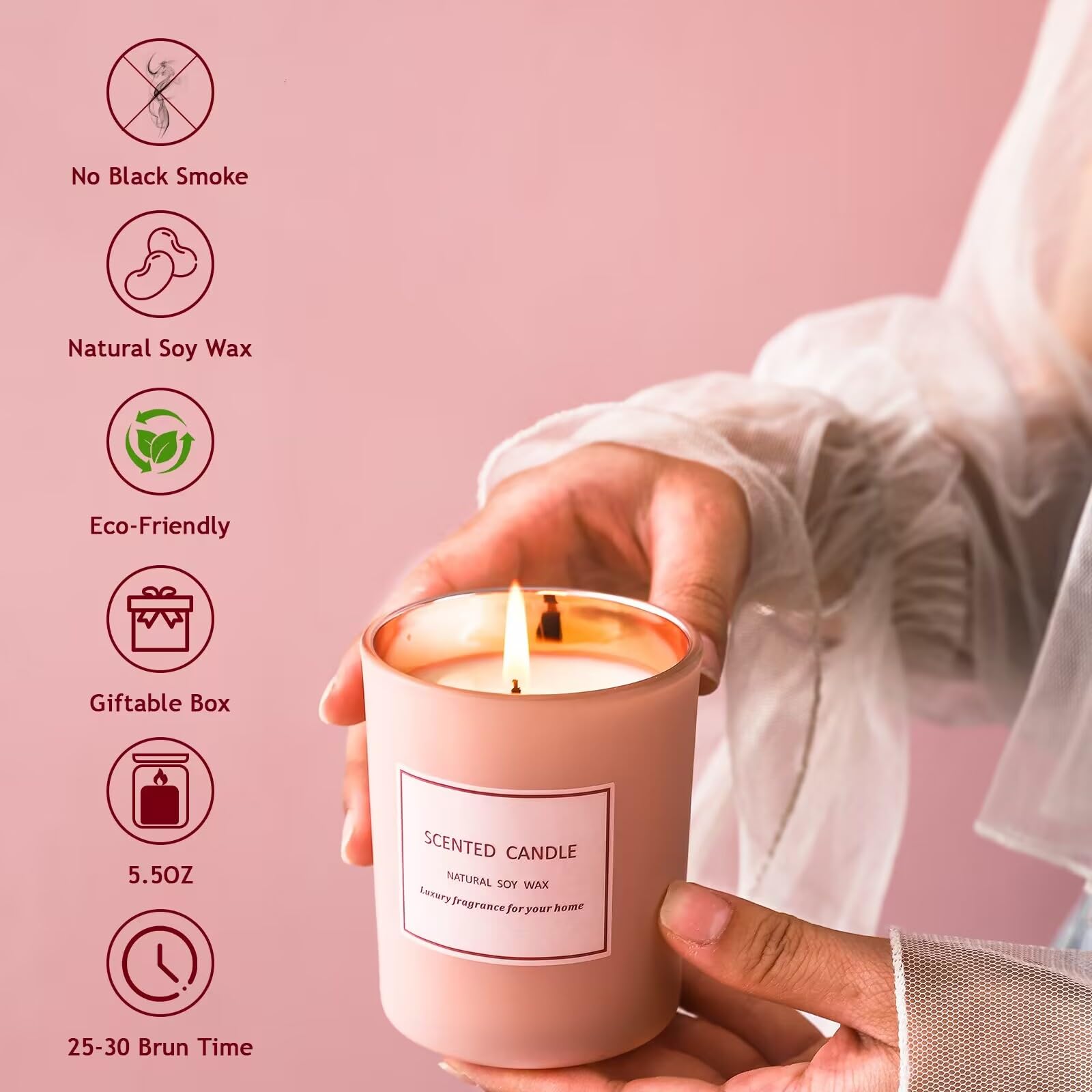 POWSHELF Scented Candle Gifts for Women, Bathroom Decor Candle for Home Scented, 5.5 Oz Jar POWSHELF uk supplements
