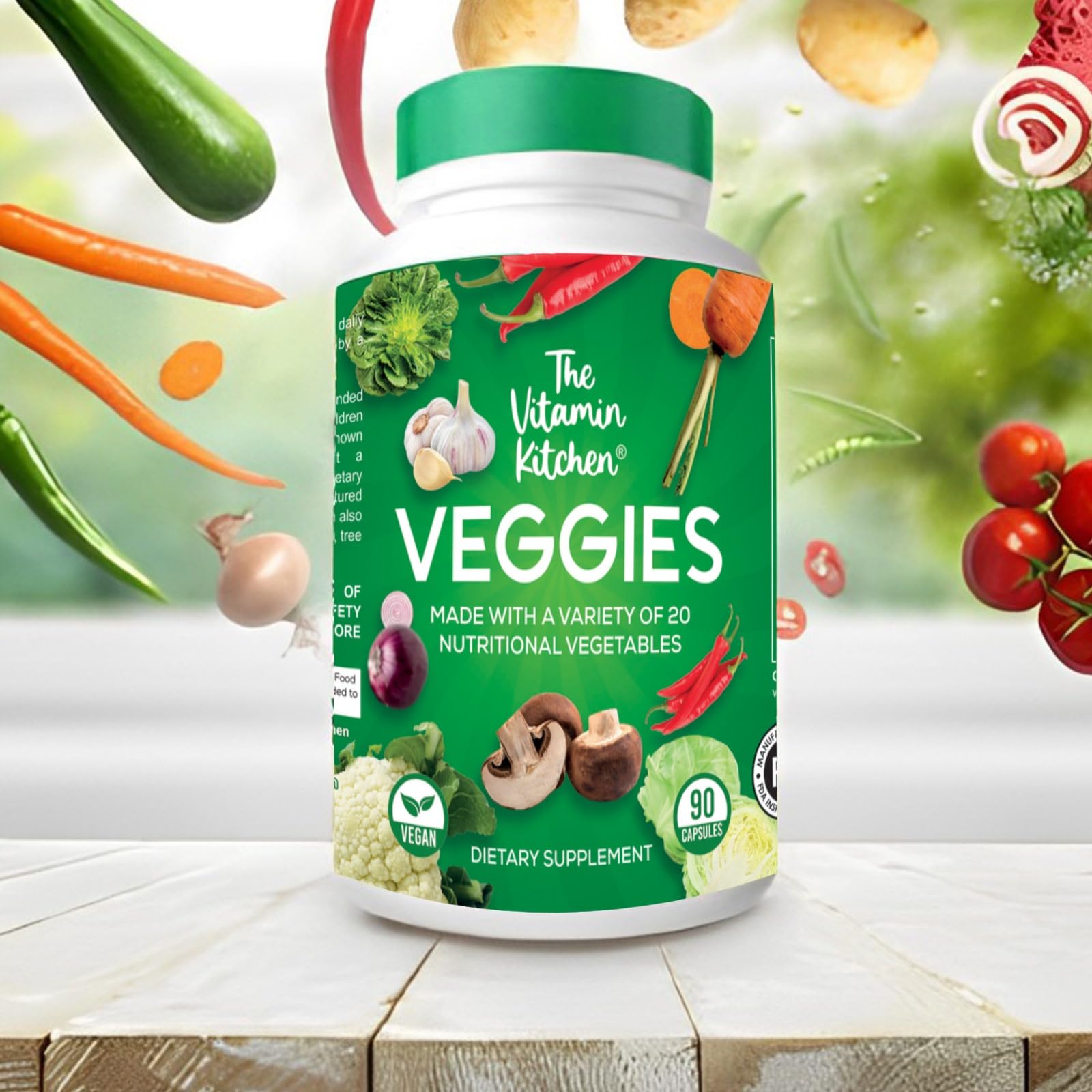 The Vitamin Kitchen Fruit and Veggie Supplements-90 Fruits, 90 Veggies Capsules The Vitamin Kitchen uk supplements