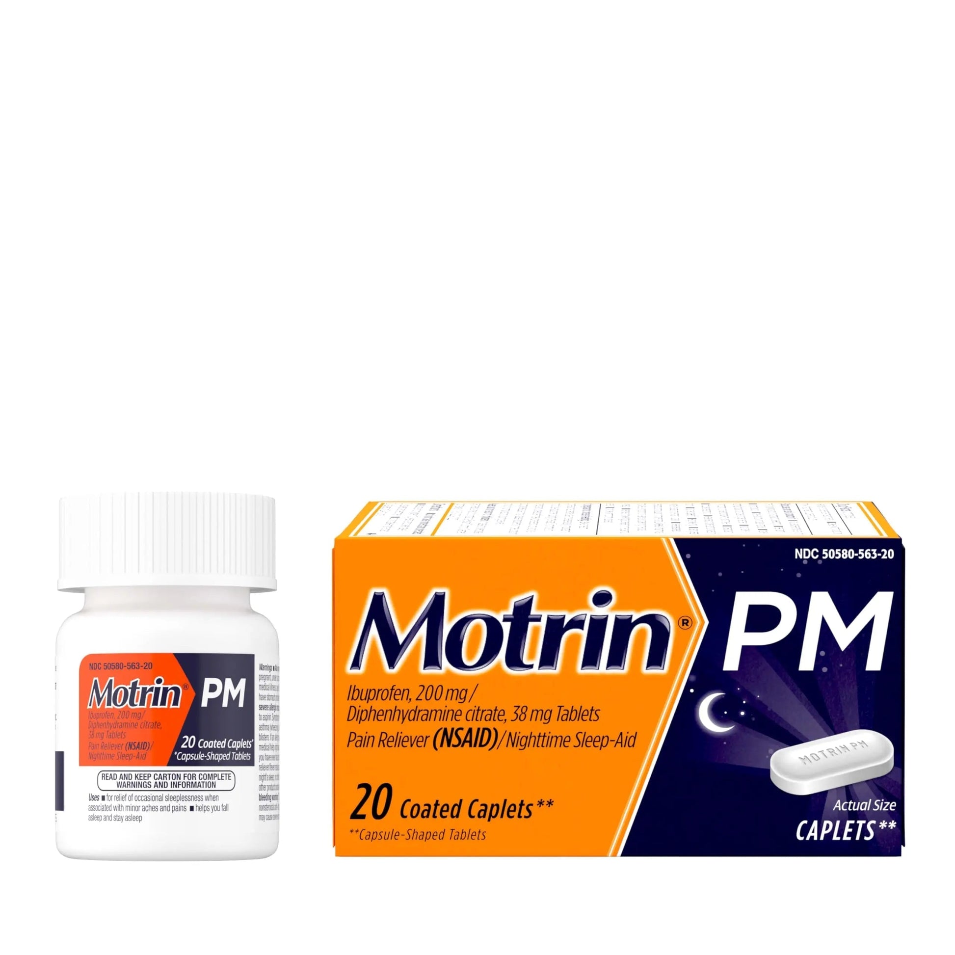 Motrin PM Pain Relief Caplets with 200 mg Ibuprofen & 38 mg Diphenhydramine Sleep Aid, Nighttime Pain Reliever for Minor Aches & Pains Helps You Fall Asleep & Stay Asleep, 20 ct Motrin uk supplements