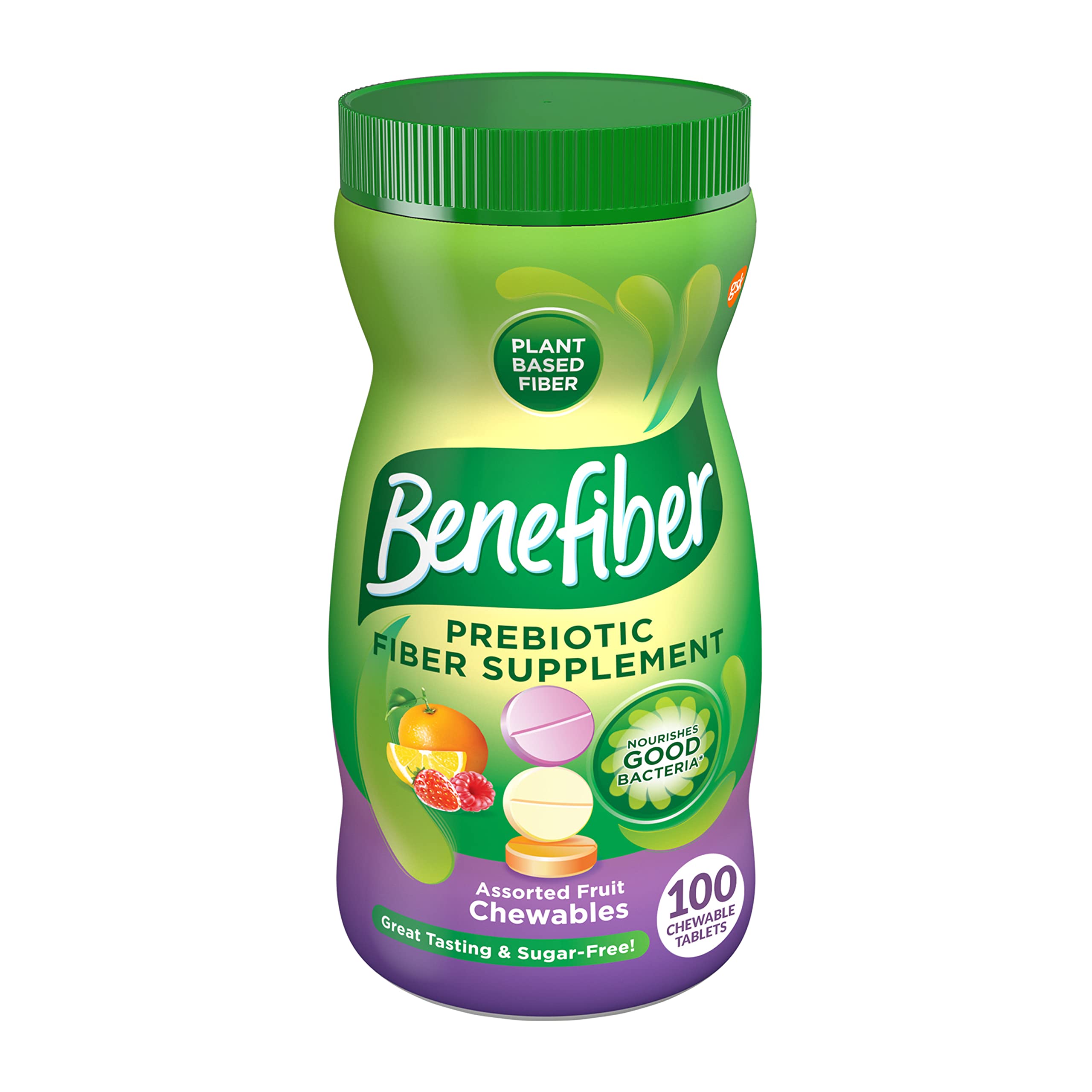 Benefiber Chewable Prebiotic Fiber Supplement Tablets for Digestive Health, Assorted Fruit Flavors Benefiber uk supplements