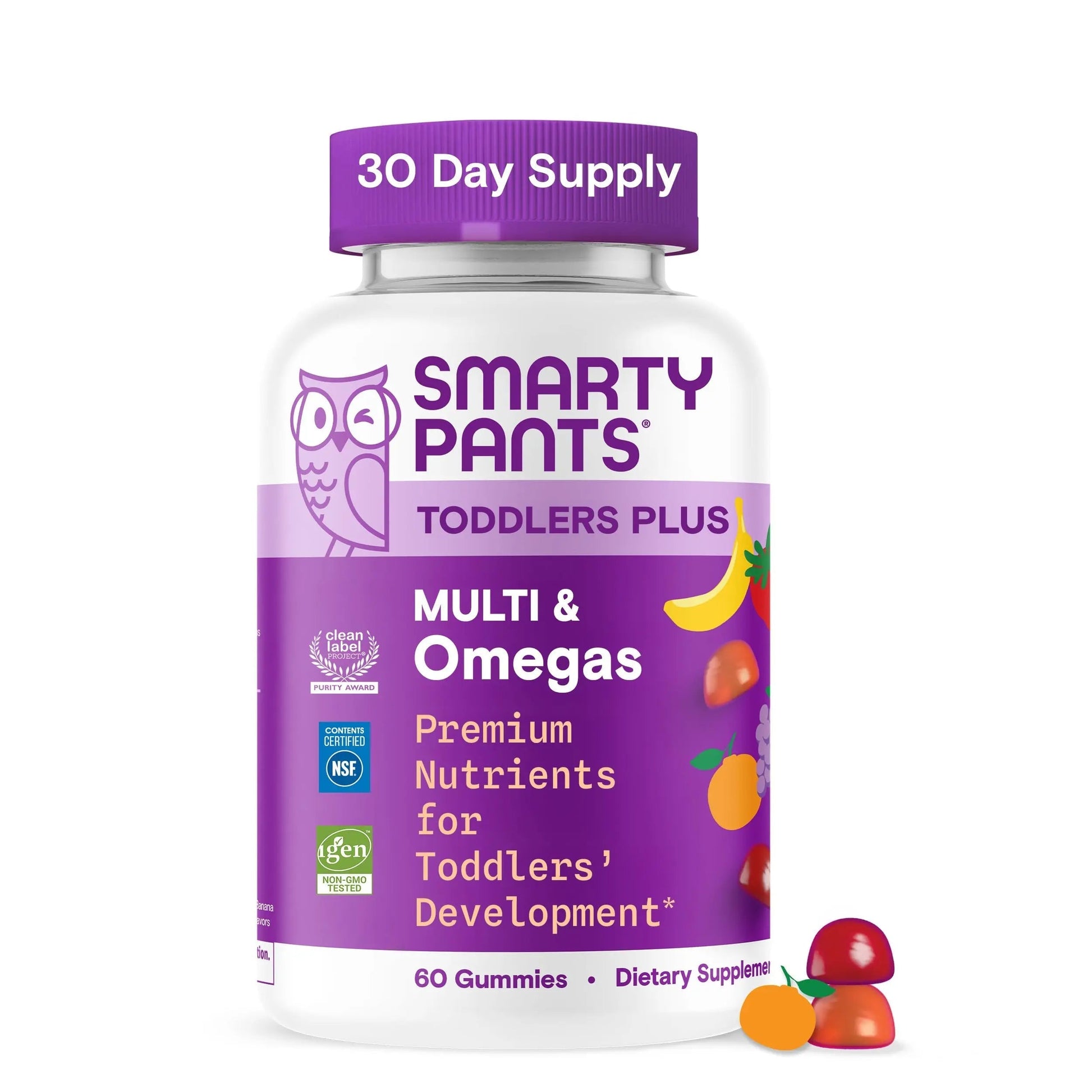 SmartyPants Toddler Multivitamin Gummies - Improved Formula: Omega 3 (DHA/EPA), Vitamins D3, C, Vitamin B12, B6, A, K & Zinc SmartyPants uk supplements