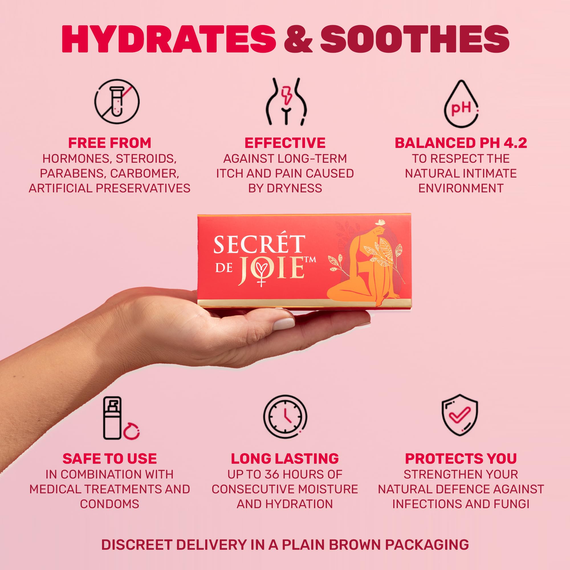 SECRET DE JOIE REVIVE Vaginal Moisturizer for Women - Long-Lasting Dryness & Discomfort Relief SECRET DE JOIE uk supplements