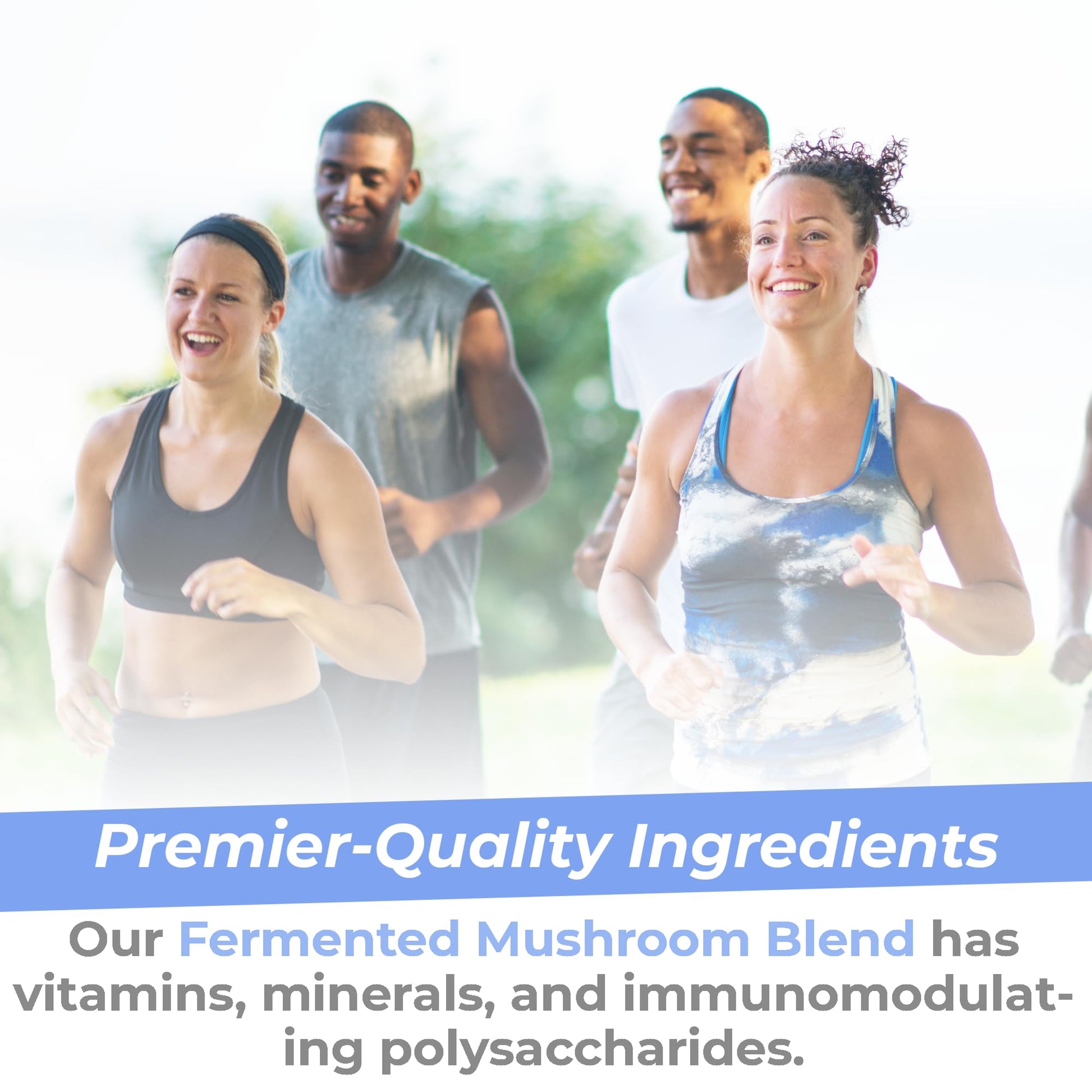Premier Research Labs Premier Fermented Mushroom Blend - Reishi Mushroom Powder, Mushroom Extract for Drinks, Coffee, Mushroom Complex with Turkey Tail, Cordyceps for Immune & Gut Health - 7.4 oz Premier Research Labs uk supplements