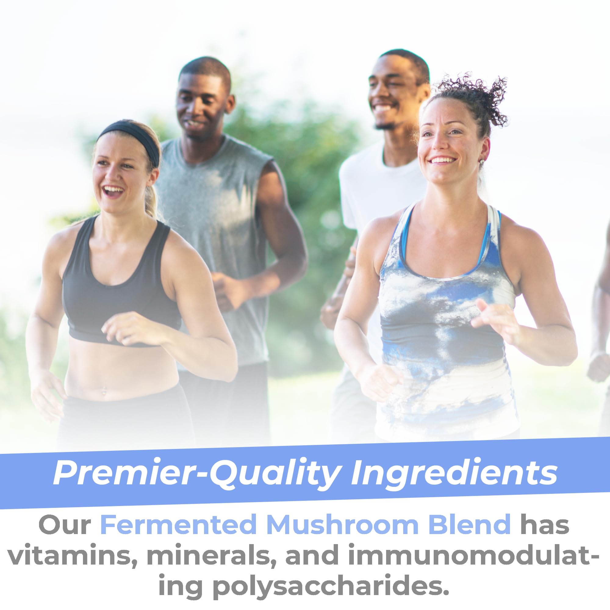 Premier Research Labs Premier Fermented Mushroom Blend - Reishi Mushroom Powder, Mushroom Extract for Drinks, Coffee, Mushroom Complex with Turkey Tail, Cordyceps for Immune & Gut Health - 7.4 oz Premier Research Labs uk supplements